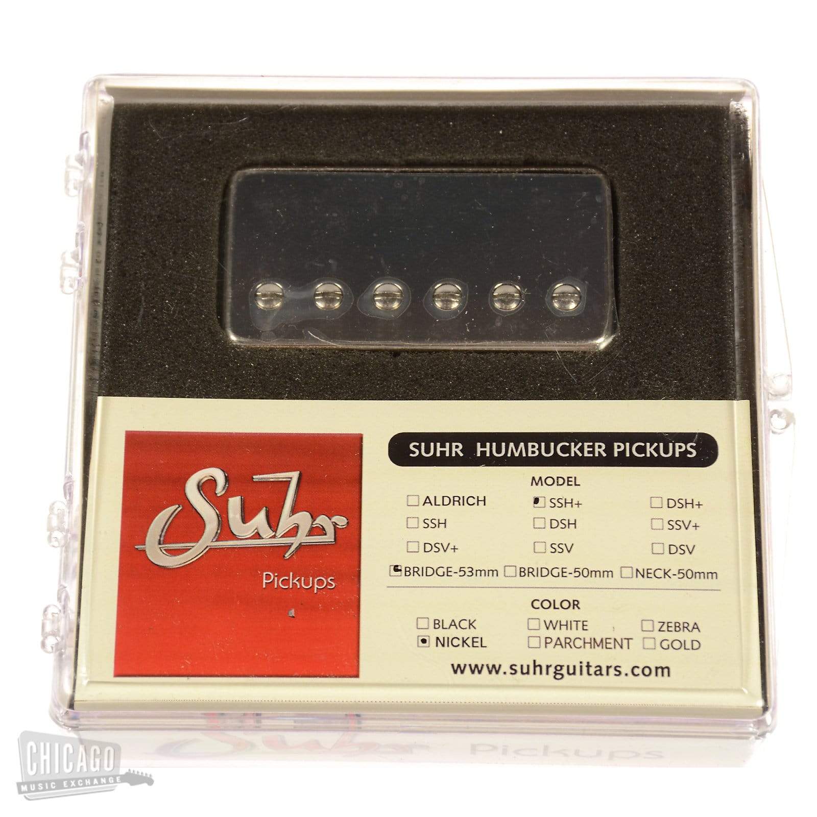 Suhr Humbucker SSH+ Bridge Pickup Nickel 53mm Chrome Parts / Guitar Pickups