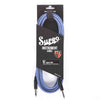 Supro Instrument Cable Blue 15' Straight-Straight Accessories / Cables
