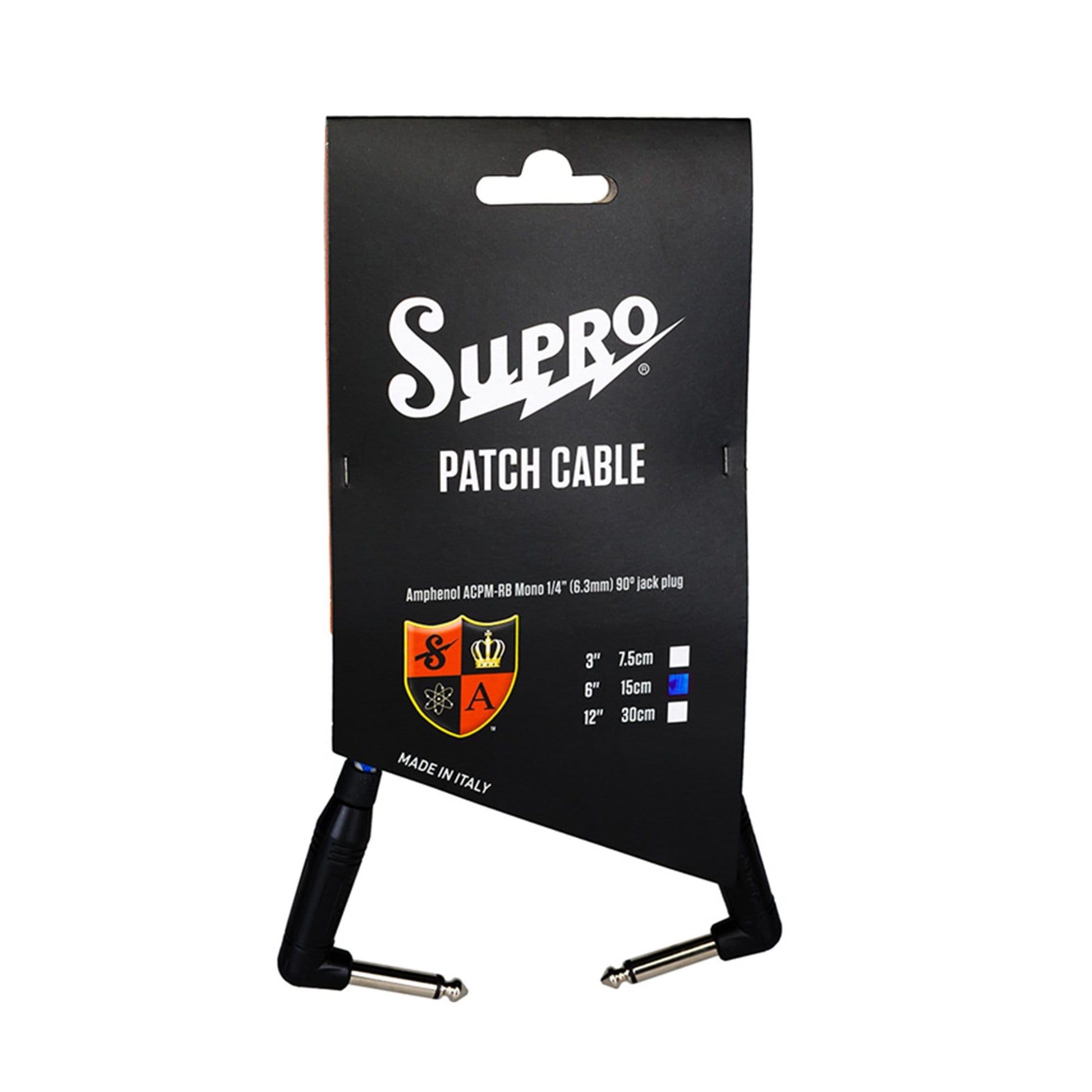 Supro Instrument Cable Blue 20' Right-Straight Accessories / Cables