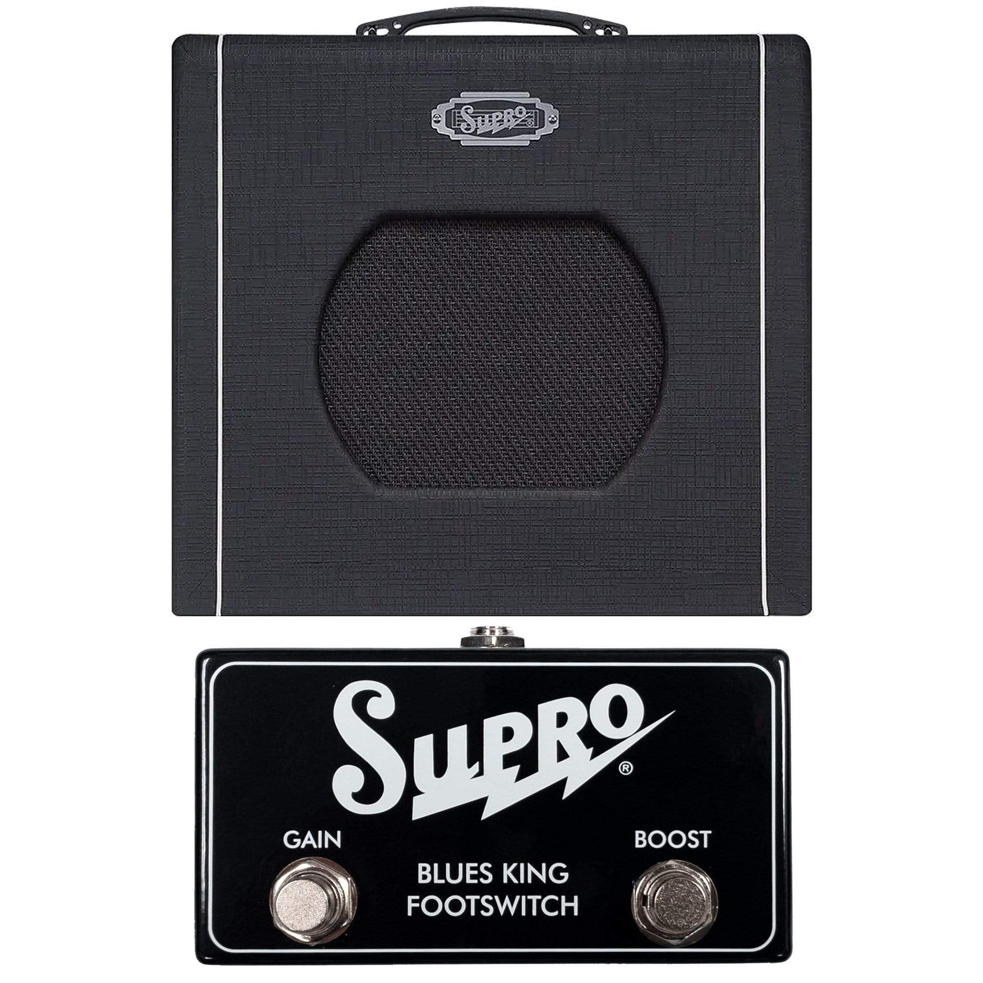 Supro Blues King 12 15-Watt 1X12 Combo Amp w/Spring Reverb, Custom BK12 Speaker and Footswitch Bundle Amps / Guitar Combos