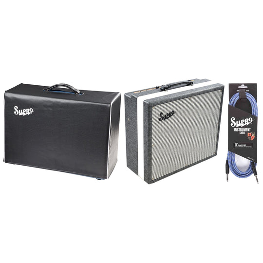 Supro Statesman 2 Channel 50 Watt Combo Bundle w/ Supro Amp Cover and 15' Instrument Cable Amps / Guitar Combos