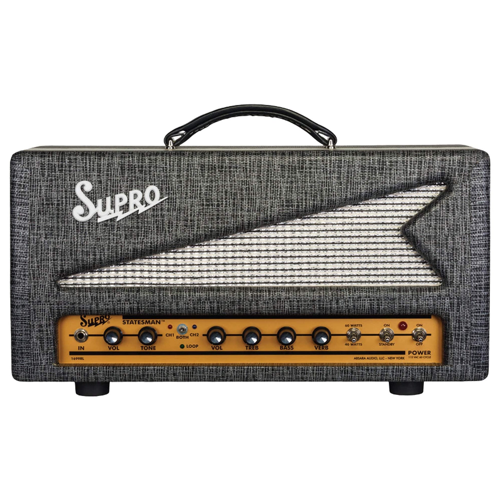 Supro Statesman 2 Channel 50 Watt Head Amps / Guitar Heads
