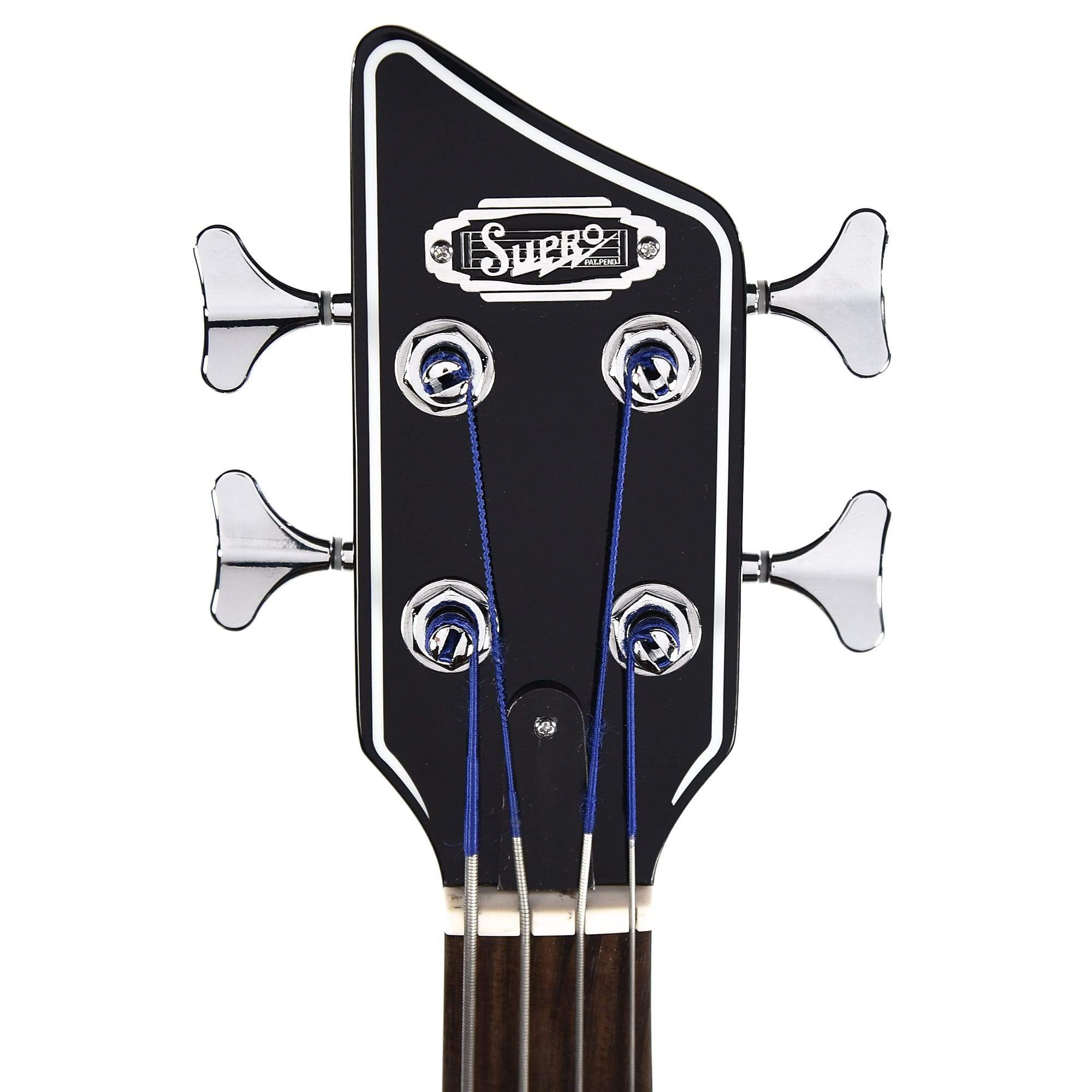 Supro Huntington I Bass Natural Mahogany w/Piezo Bundle w/ Supro 15' Instrument Cable and Gig Bag Bass Guitars / 4-String