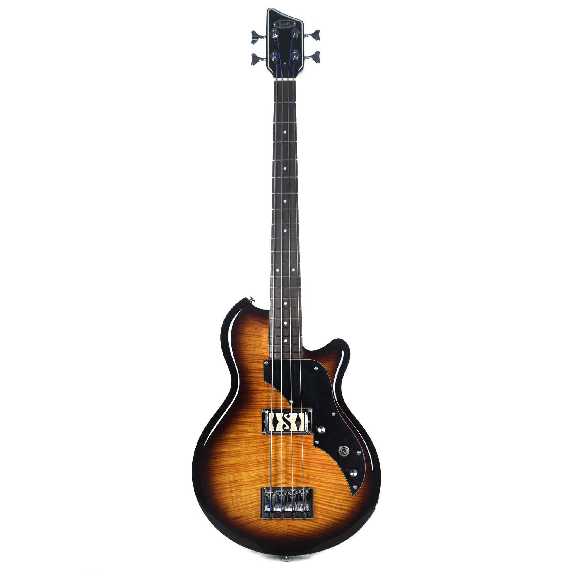 Supro Huntington I Bass Tobacco Sunburst w/Piezo Bundle w/ Supro 15' Instrument Cable and Gig Bag Bass Guitars / 4-String