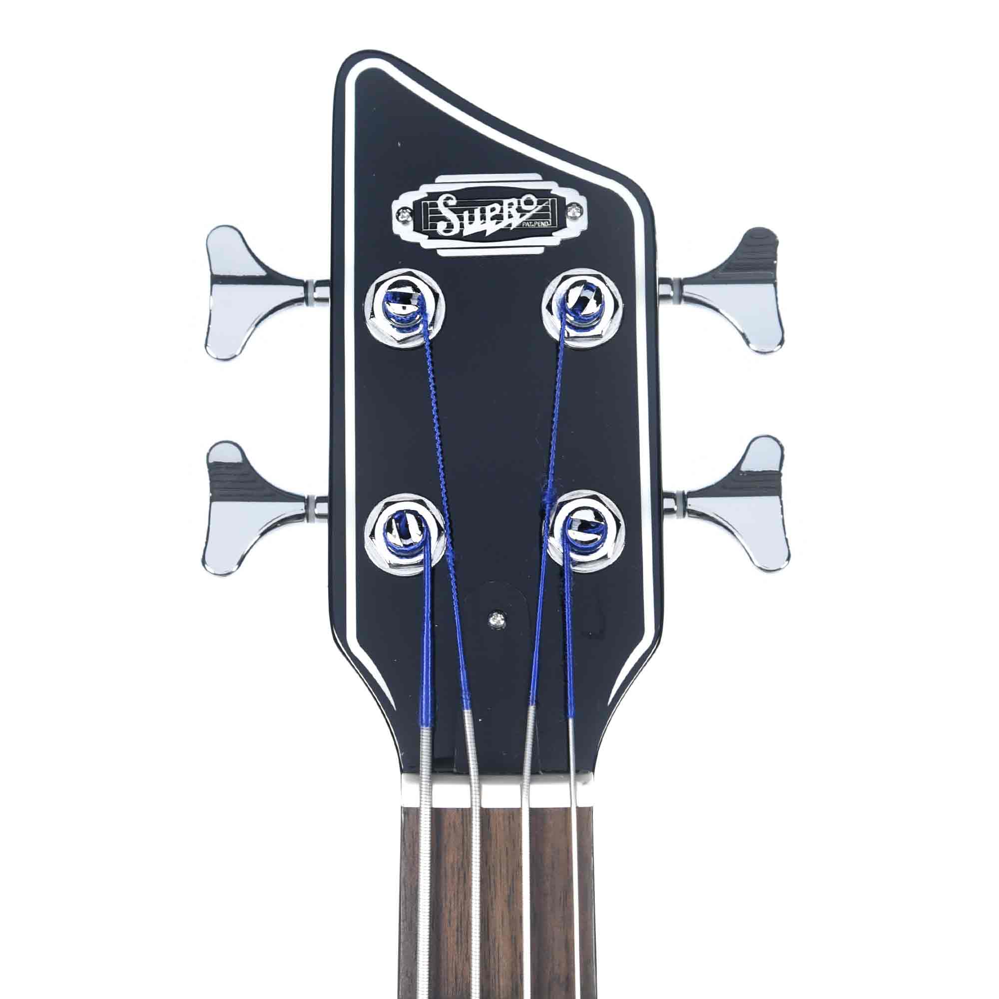 Supro Huntington I Bass Tobacco Sunburst w/Piezo Bundle w/ Supro 15' Instrument Cable and Gig Bag Bass Guitars / 4-String