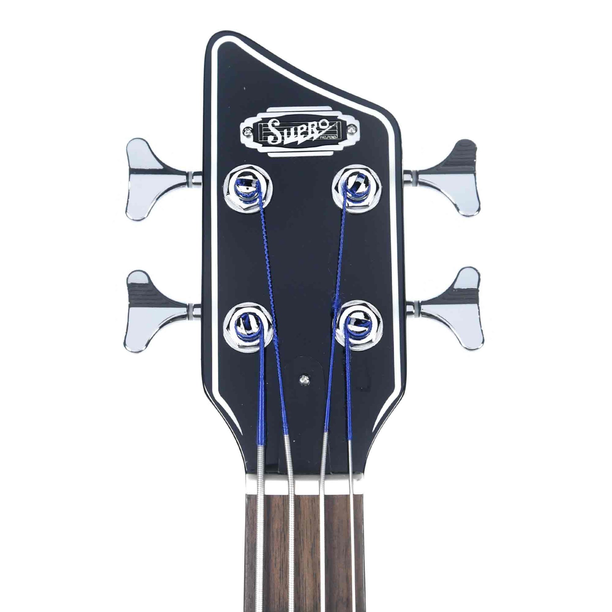 Supro Huntington I Bass Tobacco Sunburst w/Piezo Bundle w/ Supro 15' Instrument Cable and Gig Bag Bass Guitars / 4-String