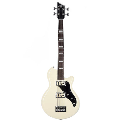 Supro Huntington II Bass Antique White Bundle w/ Supro 15' Instrument Cable and Gig Bag Bass Guitars / 4-String