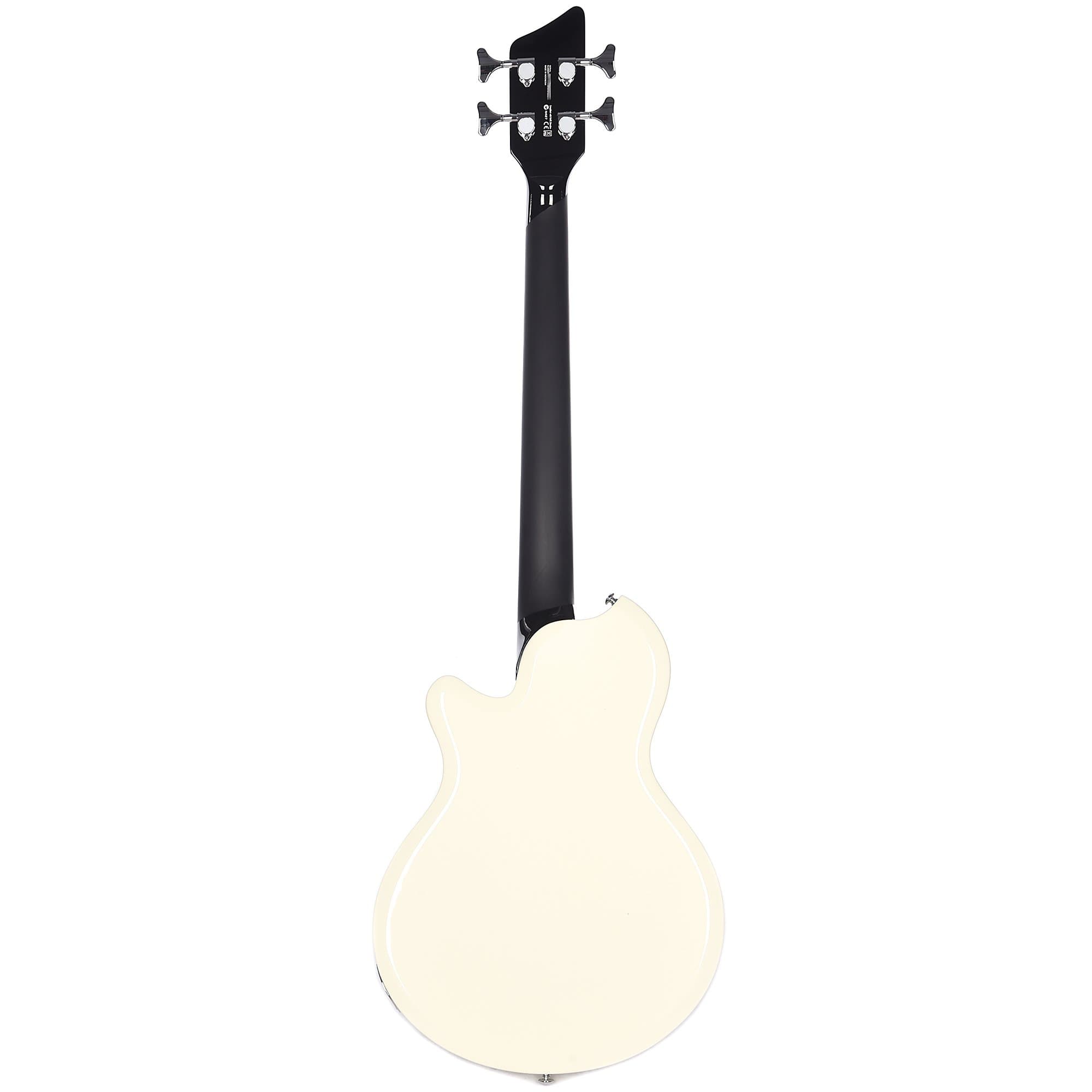 Supro Huntington II Bass Antique White Bundle w/ Supro 15' Instrument Cable and Gig Bag Bass Guitars / 4-String
