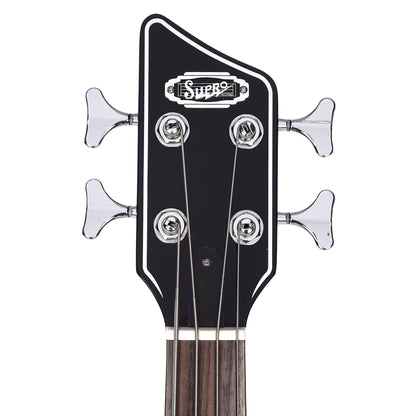 Supro Huntington II Bass Antique White Bundle w/ Supro 15' Instrument Cable and Gig Bag Bass Guitars / 4-String