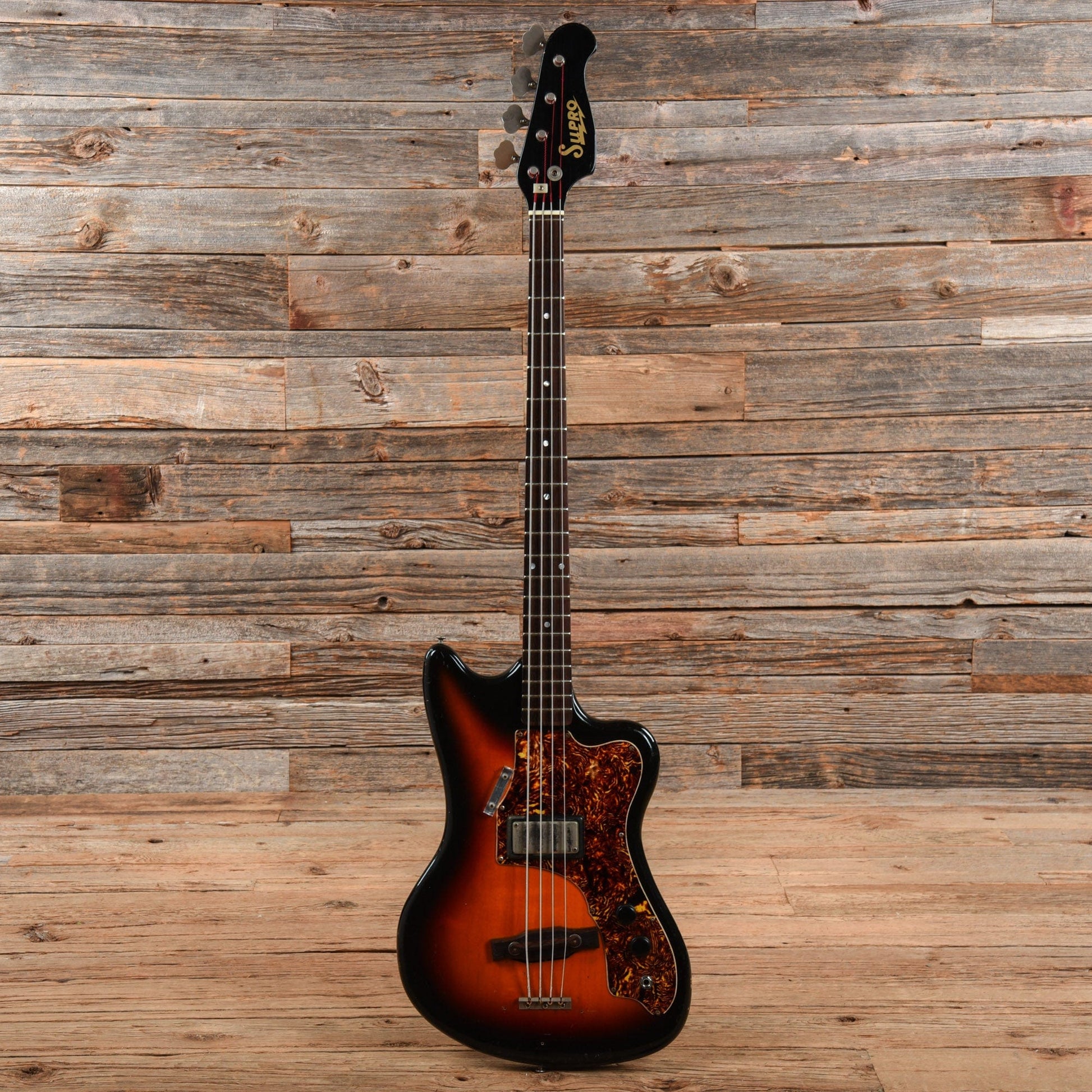Supro Taurus Vintage Sunburst 1960s Bass Guitars / 4-String