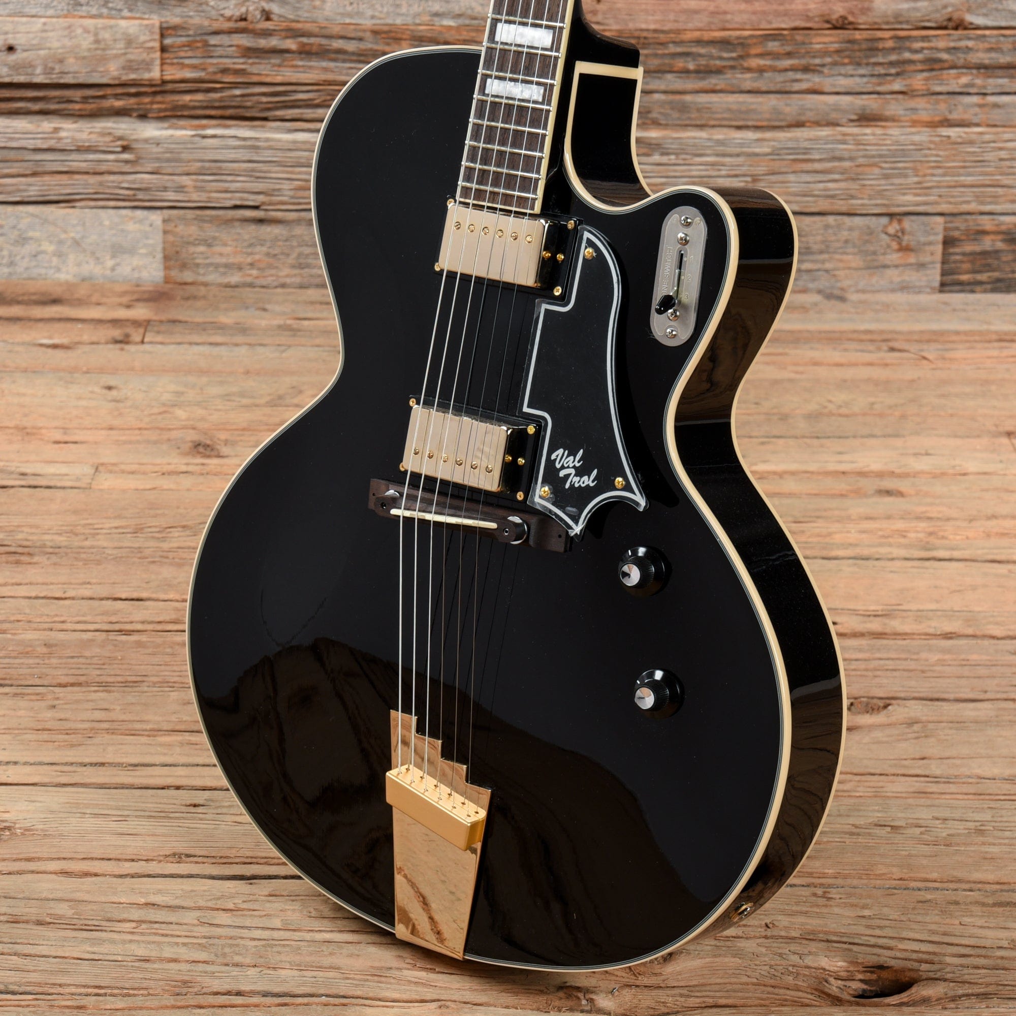 Supro Val Trol Prototype Black Electric Guitars / Hollow Body