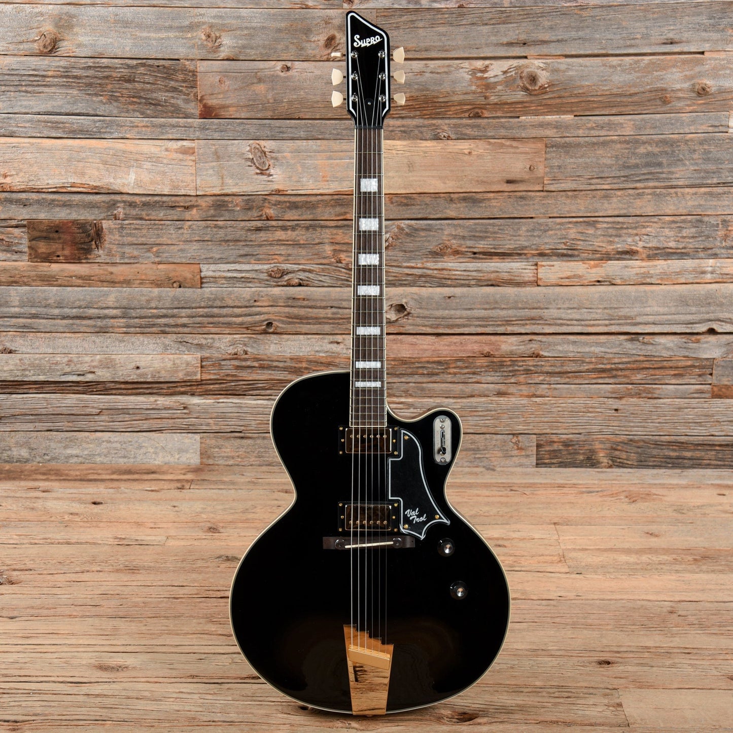 Supro Val Trol Prototype Black Electric Guitars / Hollow Body