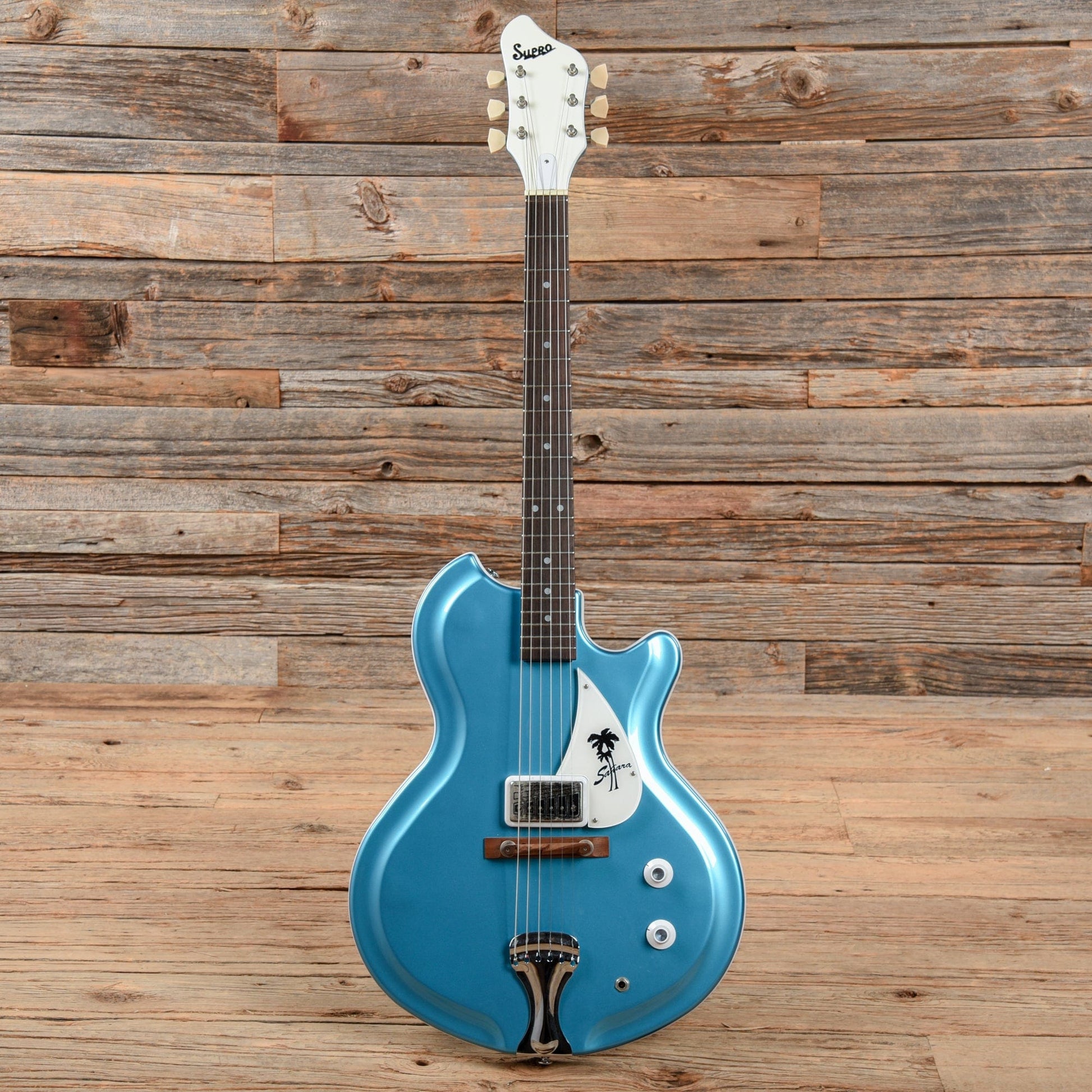 Supro 1570WB Sahara Single Pickup Americana Series Wedgewood Blue Metallic 2017 Electric Guitars / Semi-Hollow
