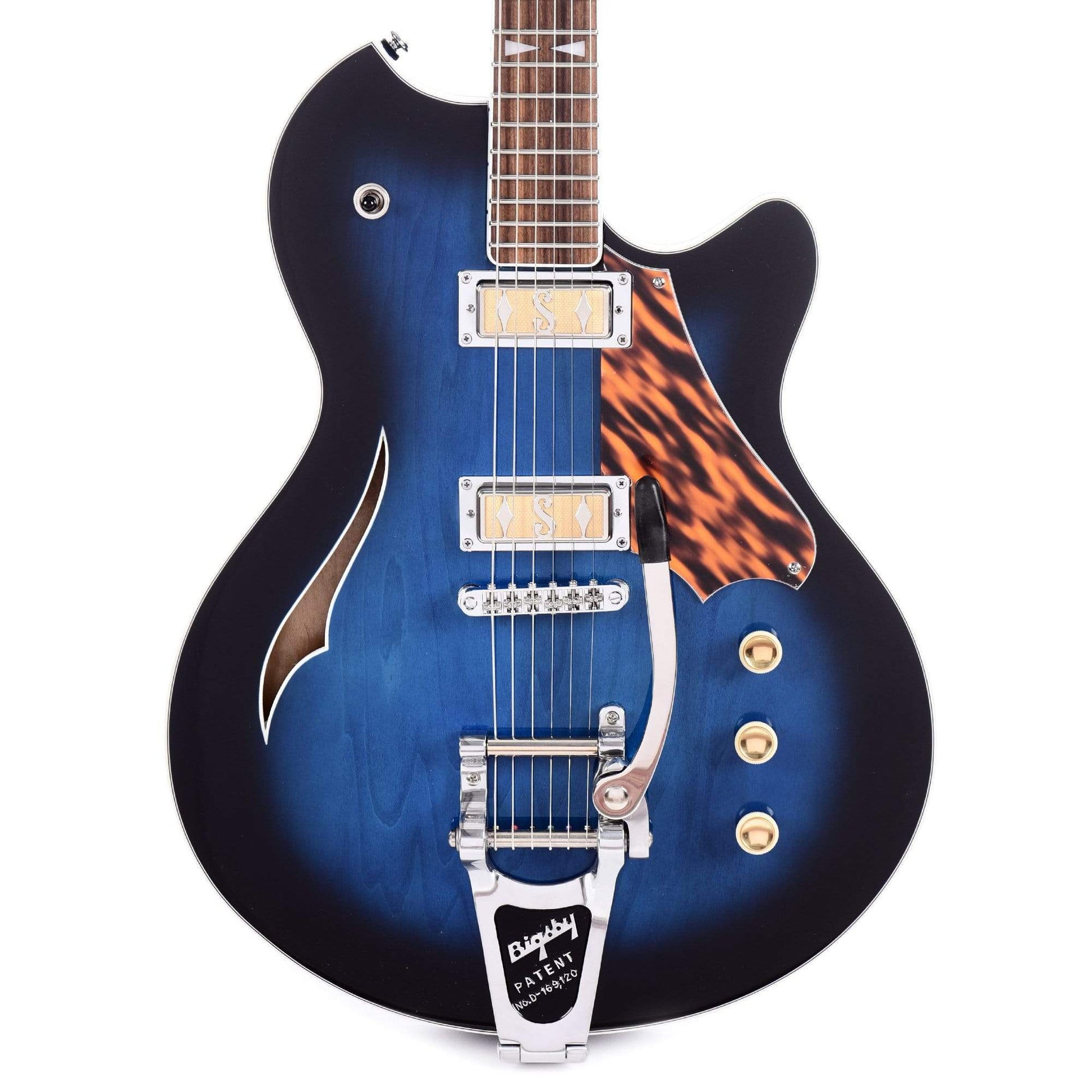 Supro 2052ABB7 Clermont Midnight Blueburst w/Bigsby Electric Guitars / Semi-Hollow