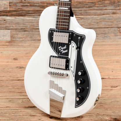 Supro 1224DBHT Limited Edition David Bowie 1961 Dual Tone Hardtail White Electric Guitars / Solid Body