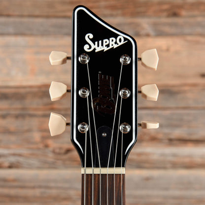 Supro 1224DBHT Limited Edition David Bowie 1961 Dual Tone Hardtail White Electric Guitars / Solid Body