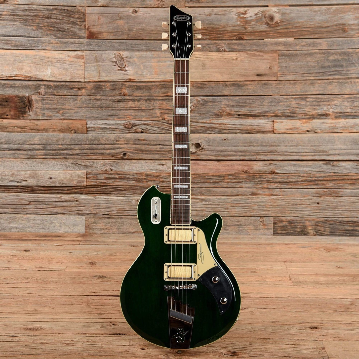 Supro 1296 Silverwood Trans British Racing Green 2019 Electric Guitars / Solid Body