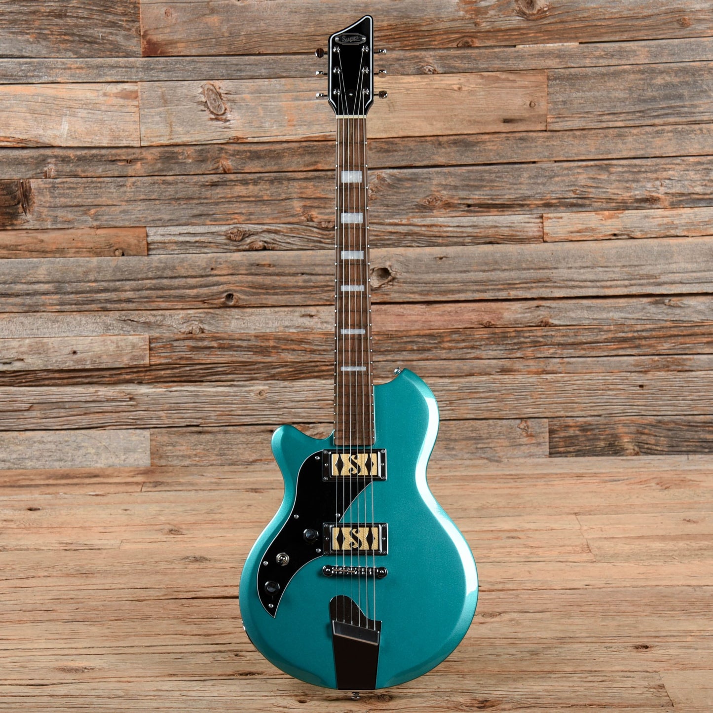 Supro 2020TM Westbury Dual Pickup Island Series Turquoise Metallic 2017 LEFTY Electric Guitars / Solid Body
