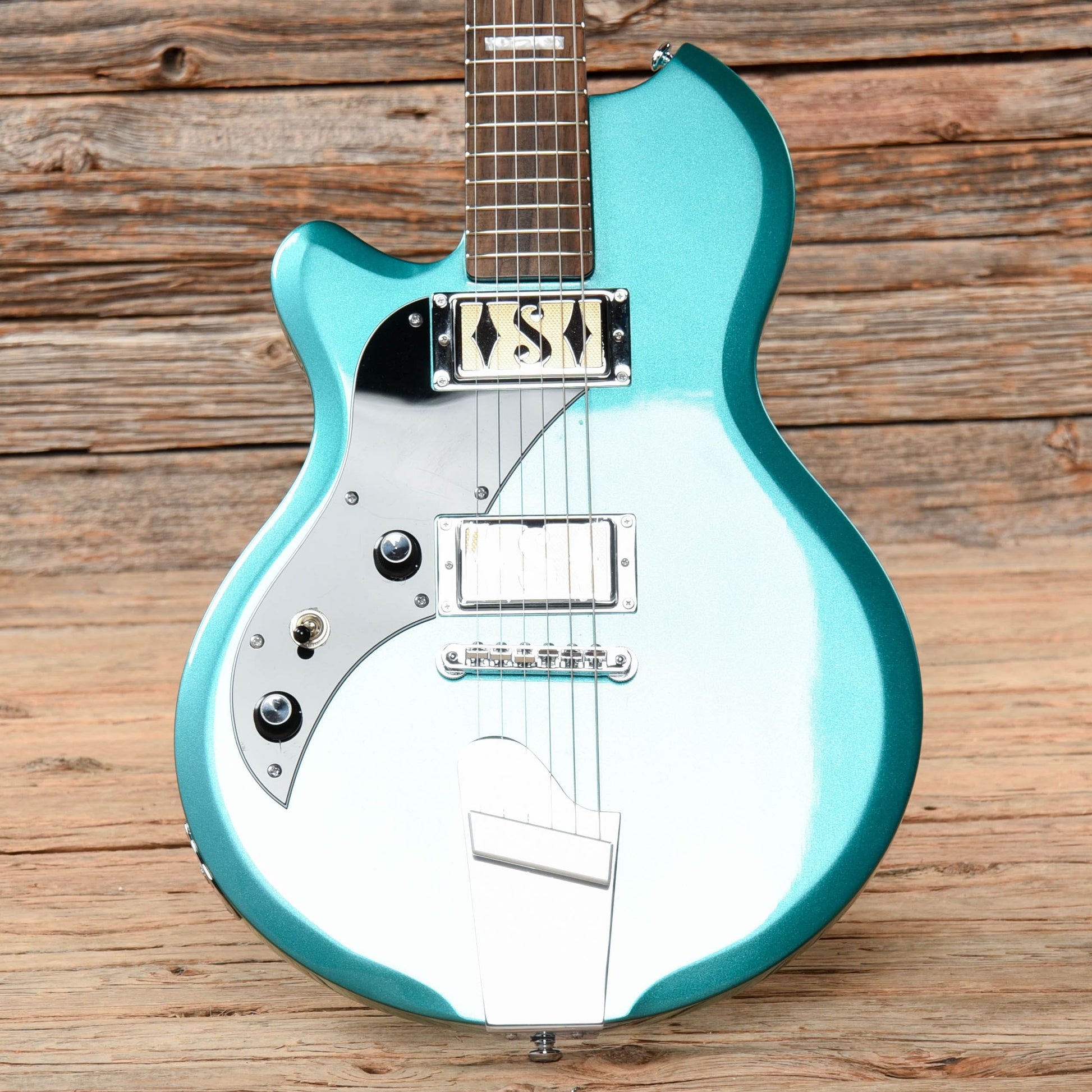 Supro 2020TM Westbury Dual Pickup Island Series Turquoise Metallic 2017 LEFTY Electric Guitars / Solid Body