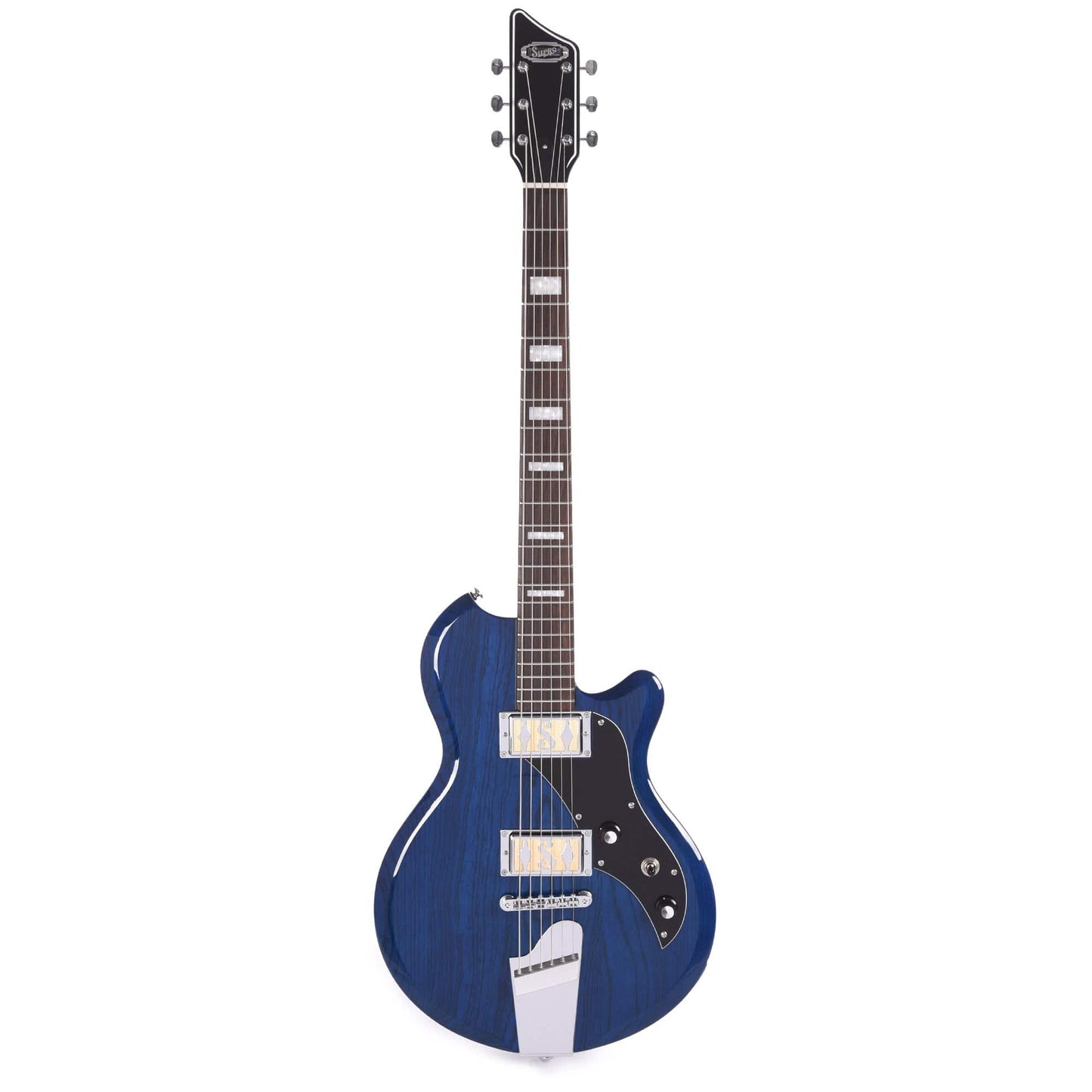Supro Island Series Westbury Baritone Trans Blue Electric Guitars / Solid Body