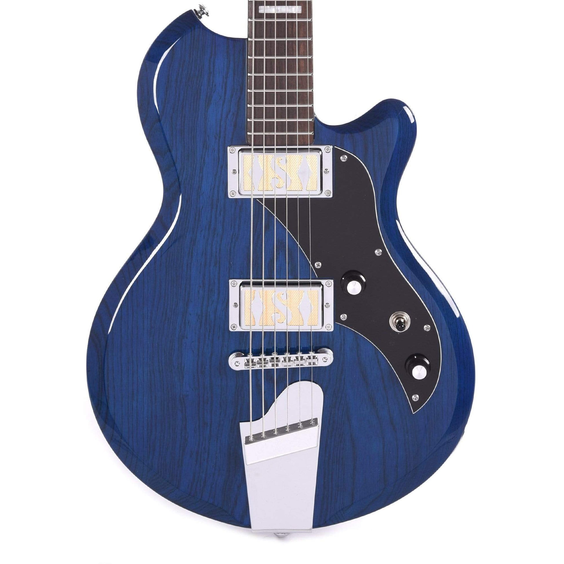 Supro Island Series Westbury Baritone Trans Blue Electric Guitars / Solid Body