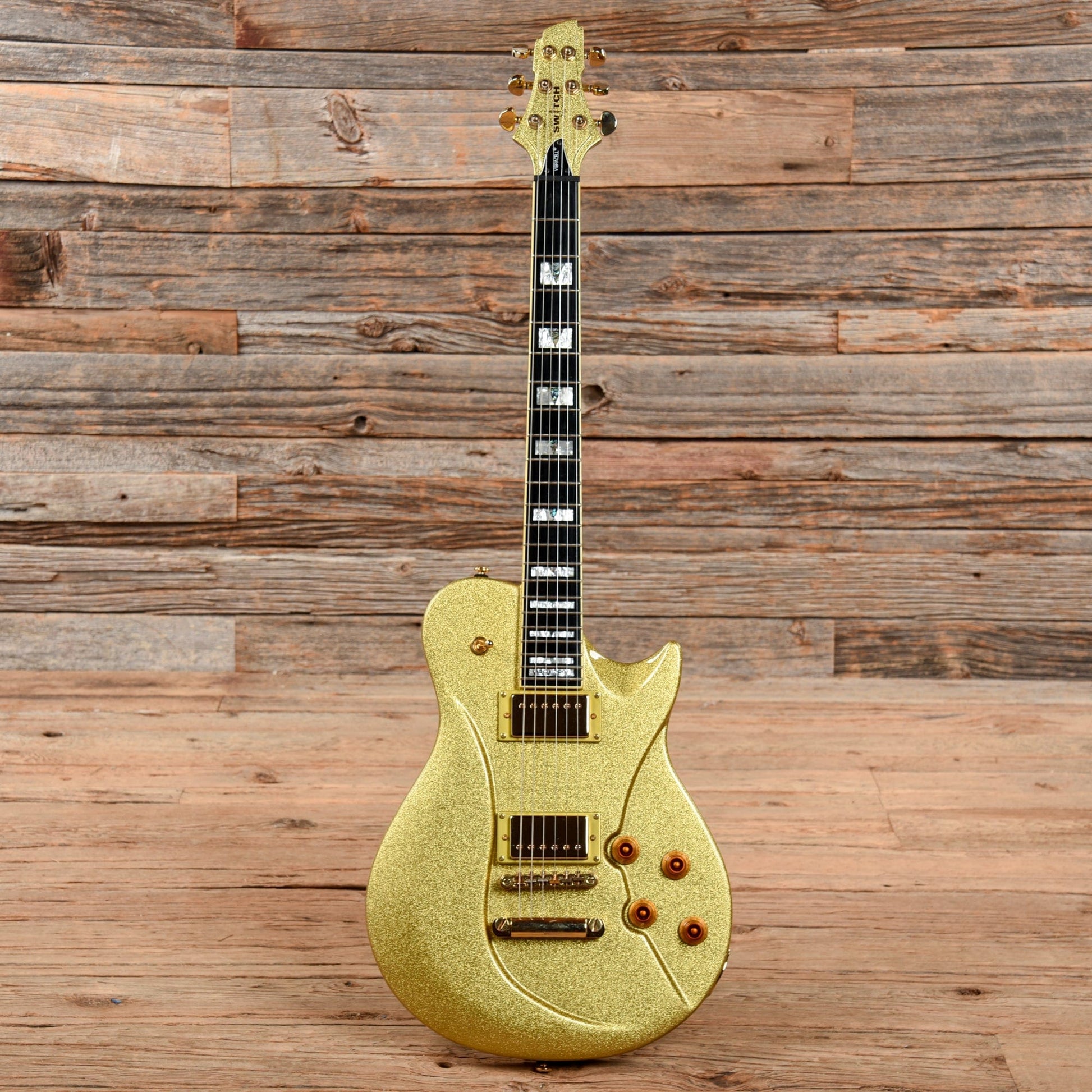 Switch Vibracell Gold Sparkle Electric Guitars / Solid Body
