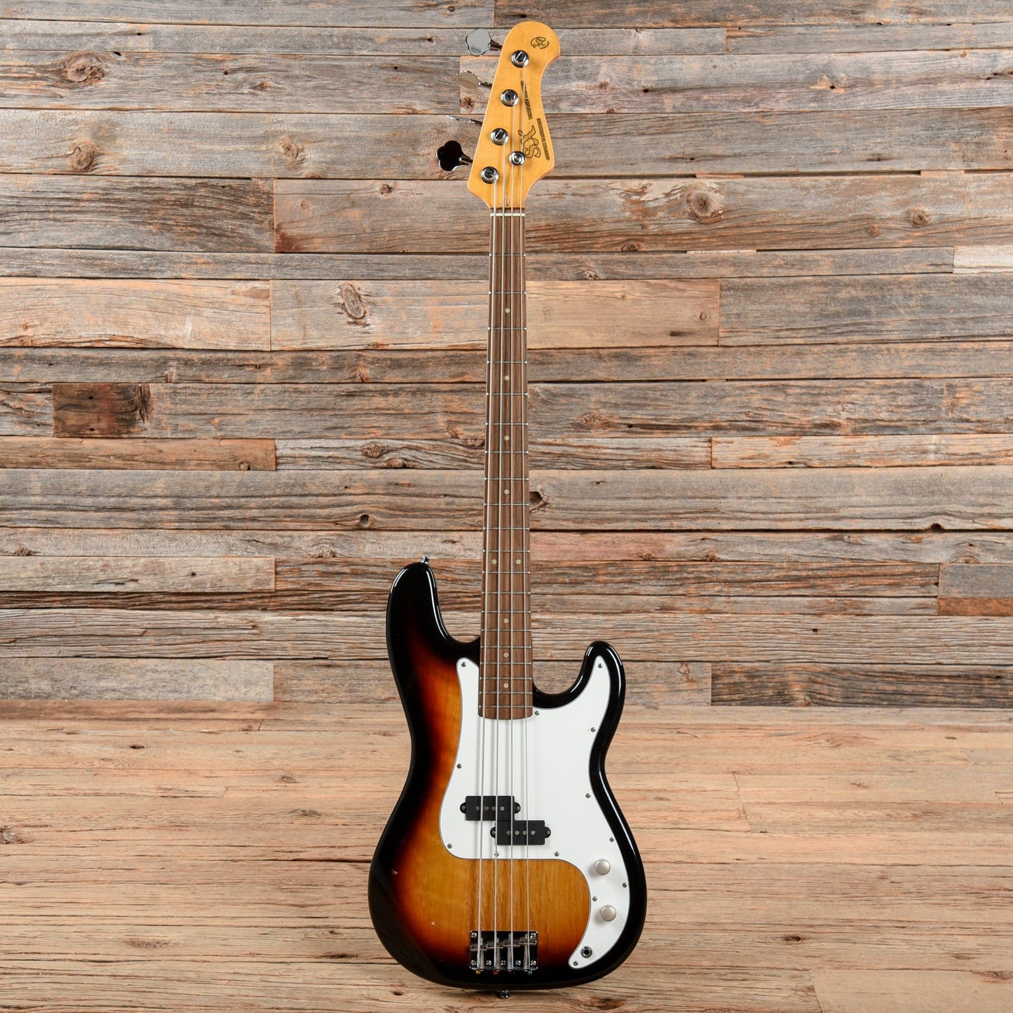 SX Guitars Vintage Series Bass Sunburst Bass Guitars / 4-String