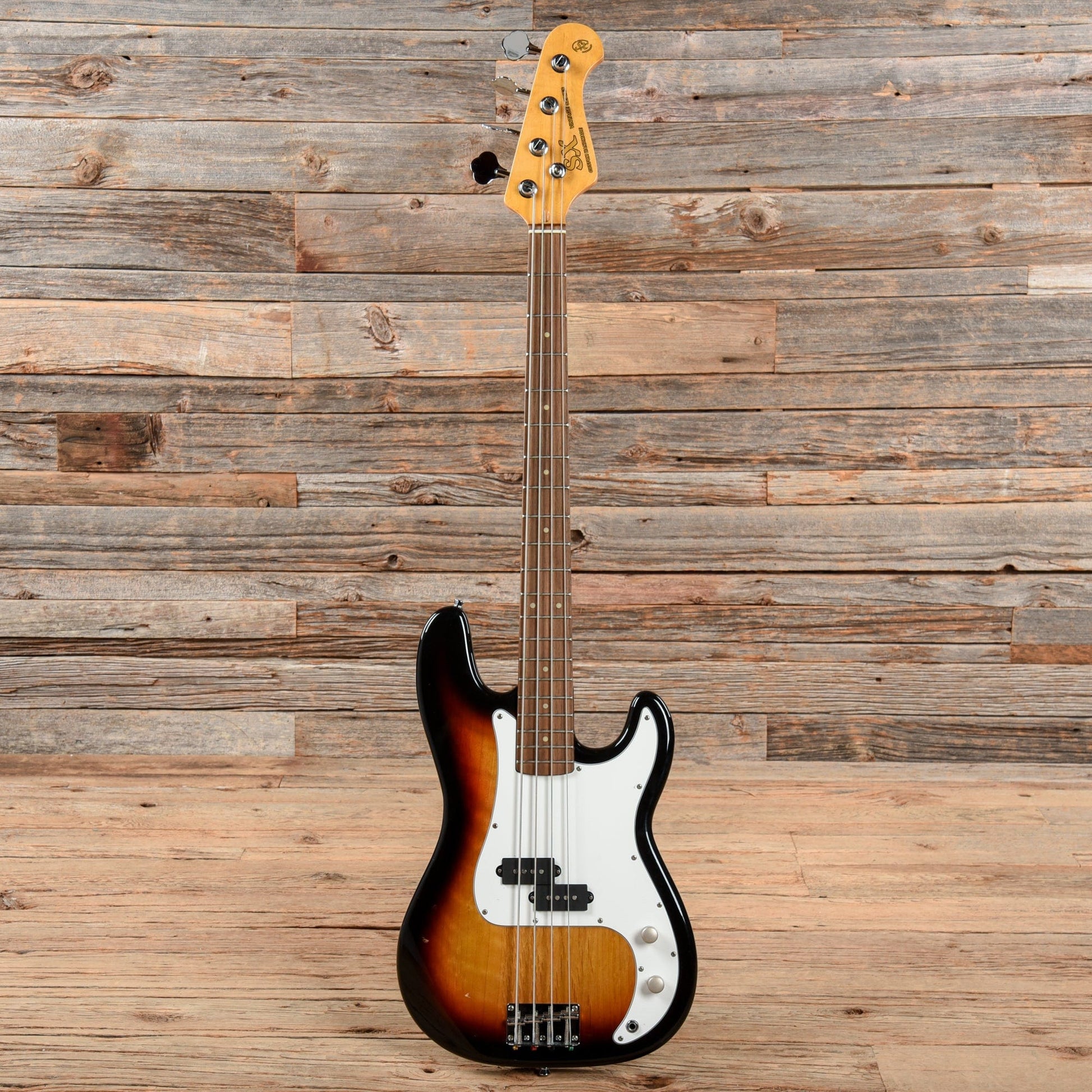 SX Guitars Vintage Series Bass Sunburst Bass Guitars / 4-String