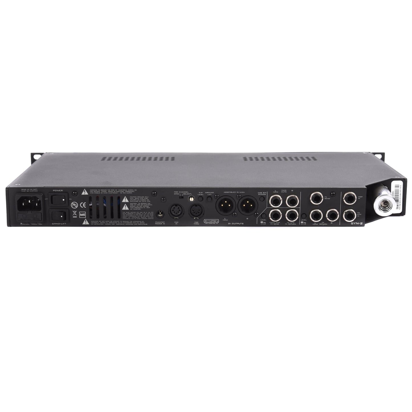 Synergy SYN-2 Rack Mount Preamp w/Slots for Two Modules, (1) 12AX7, Effects Loop, Record Out, MIDI Amps / Small Amps