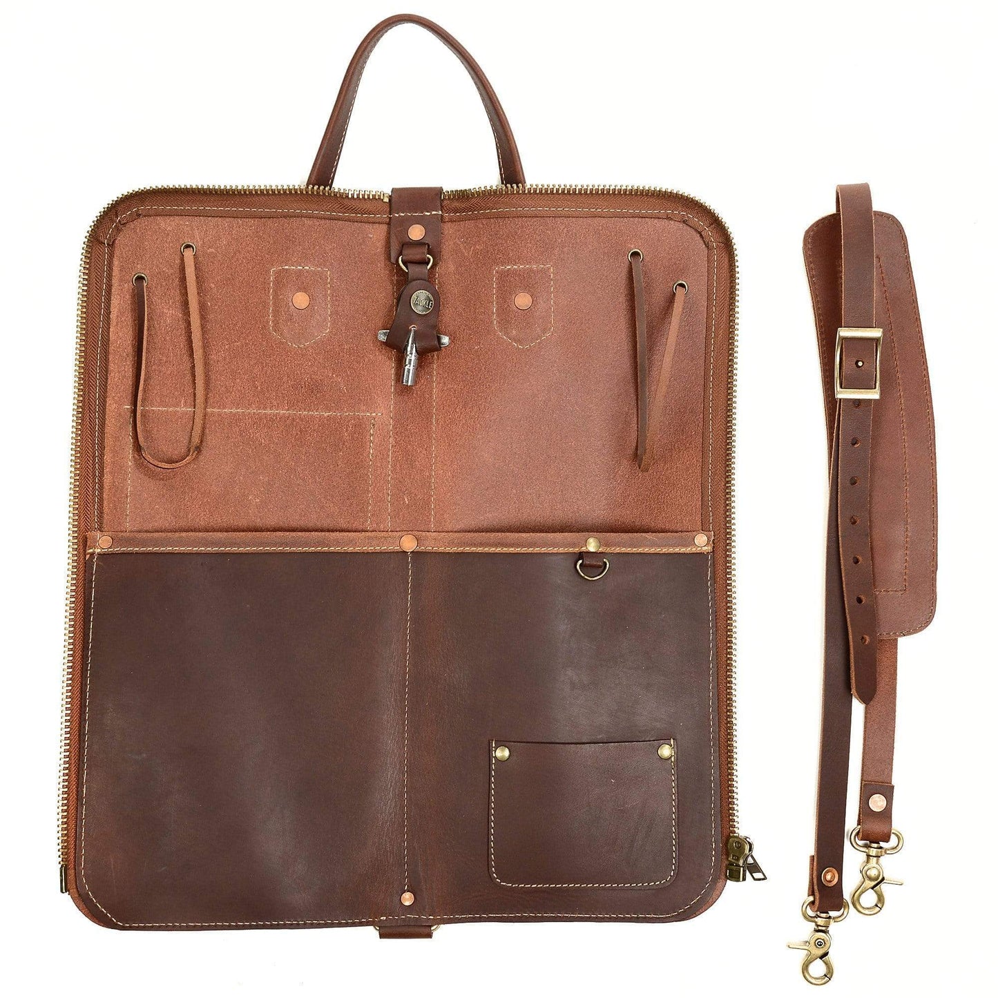 Tackle Leather Stick Bag Brown Drums and Percussion / Parts and Accessories / Cases and Bags
