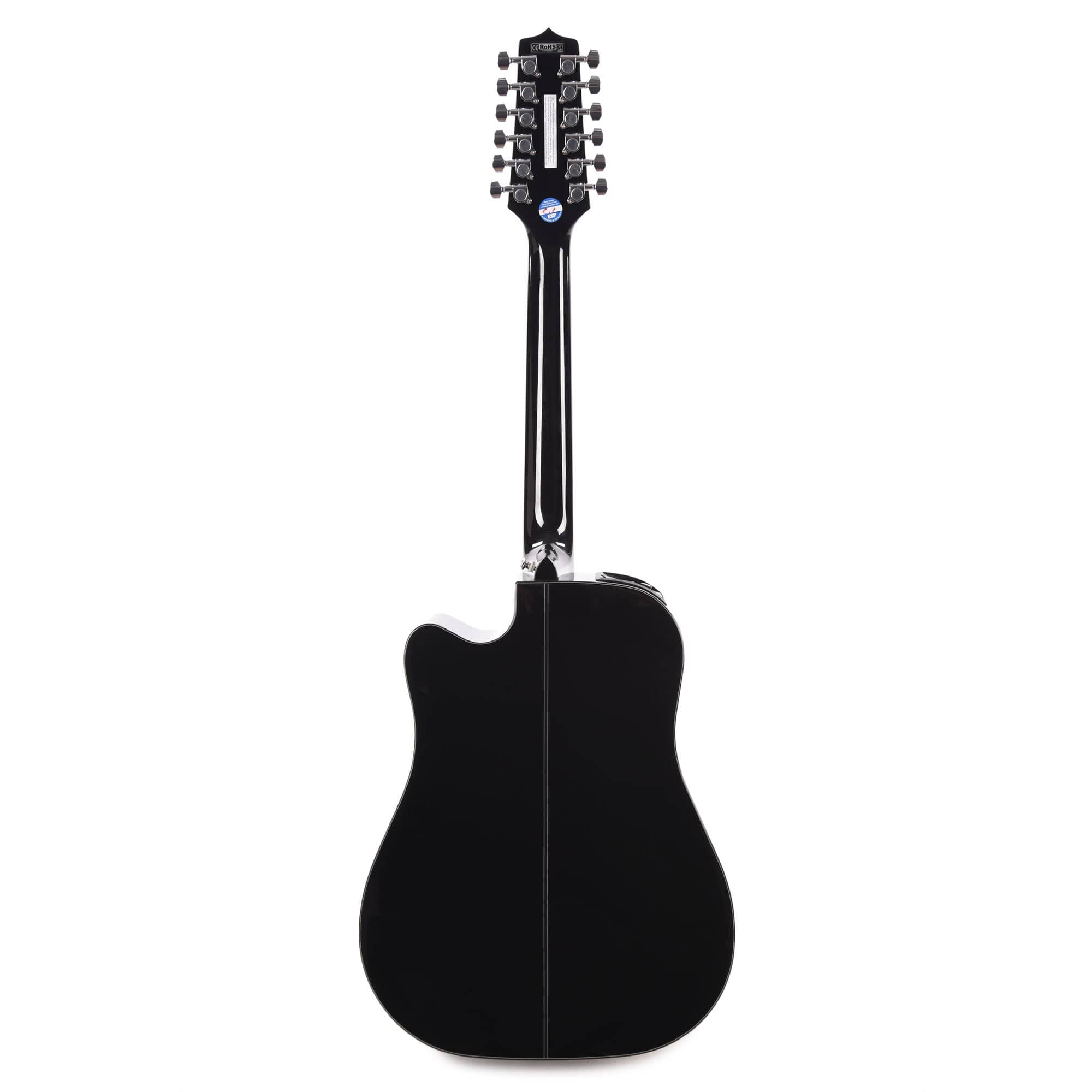 Takamine GD30CE-12 12-String Dreadnought Acoustic-Electric Black Acoustic Guitars / 12-String