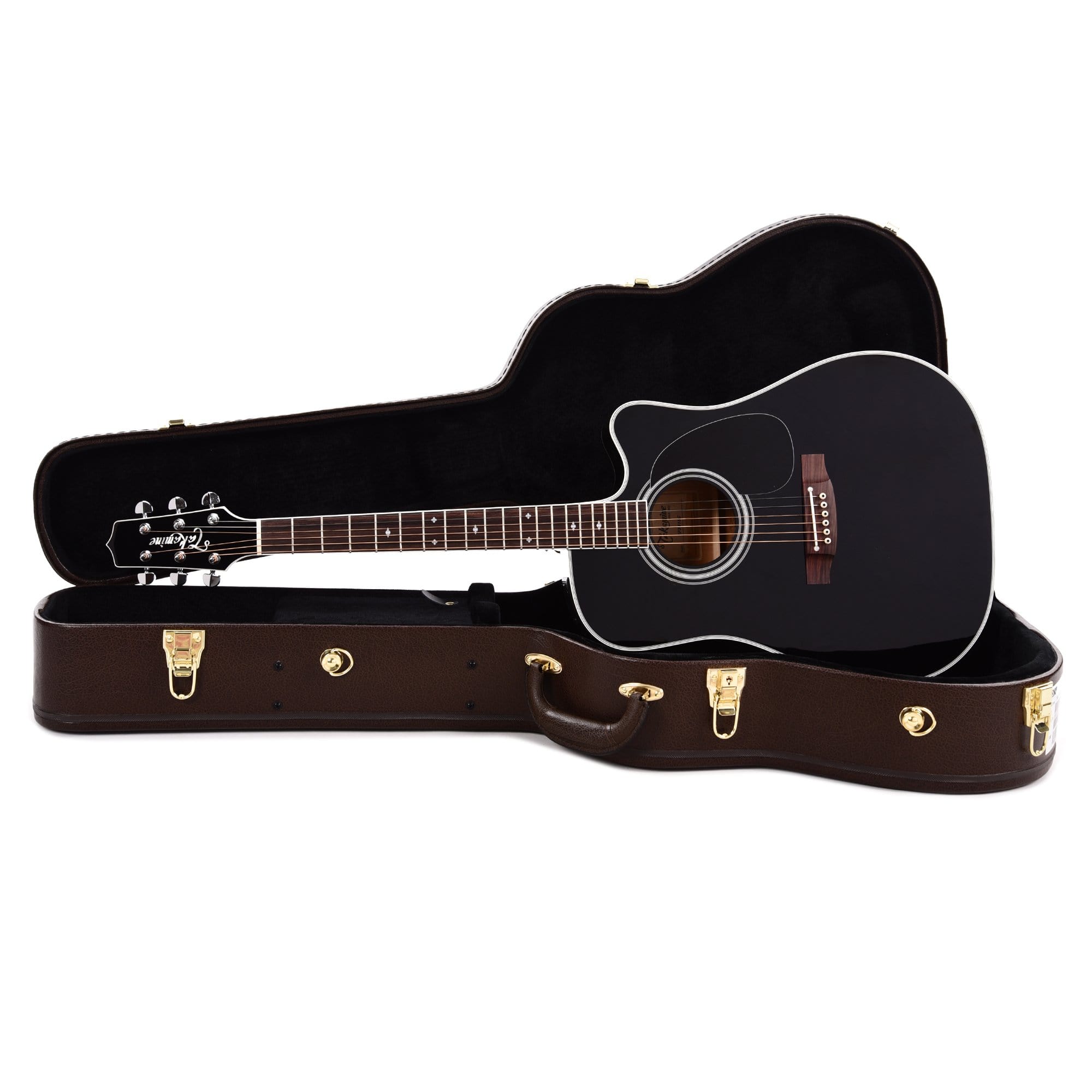 Takamine EF341SC Dreadnought Acoustic-Electric Black Acoustic Guitars / Dreadnought