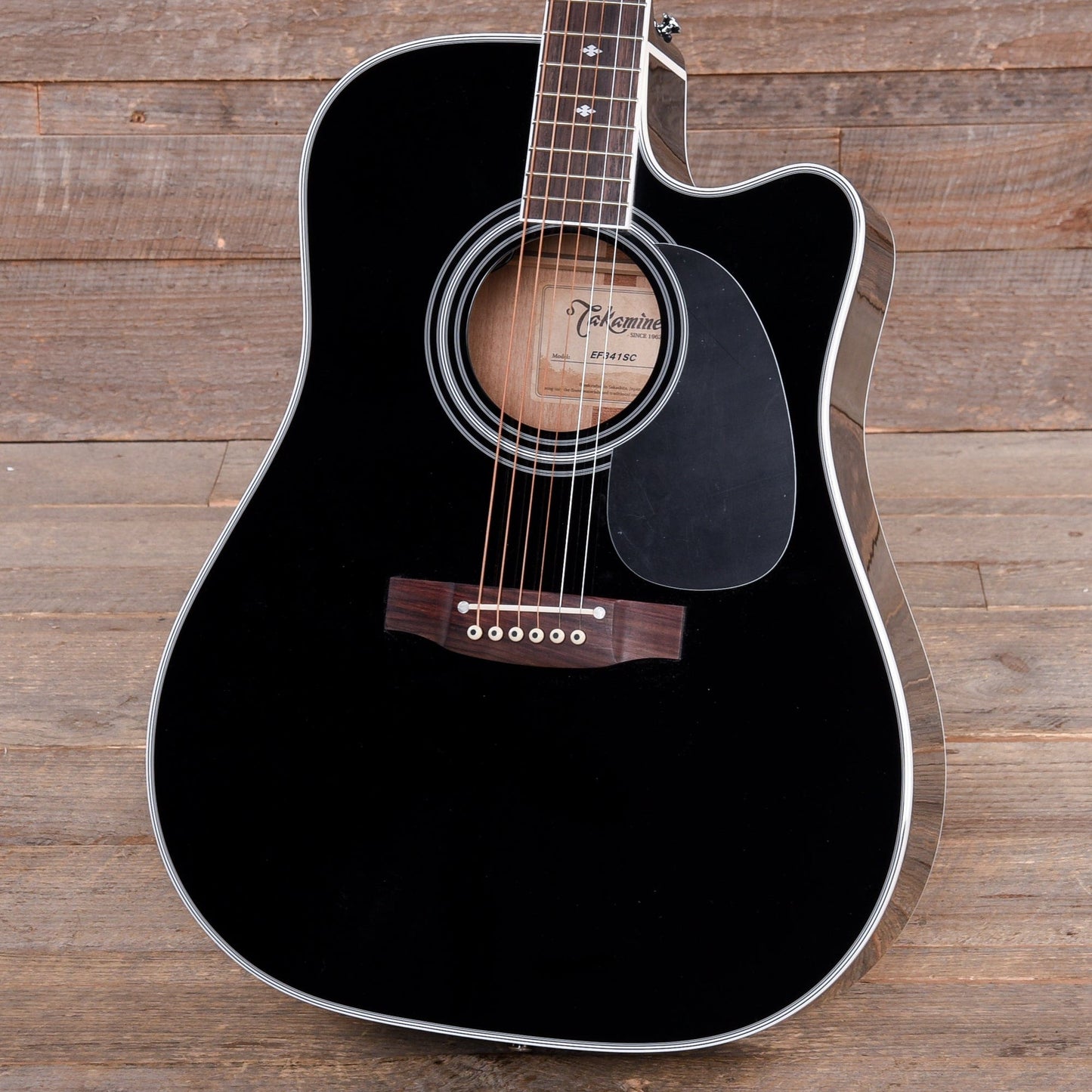 Takamine EF341SC Dreadnought Acoustic-Electric Black Acoustic Guitars / Dreadnought