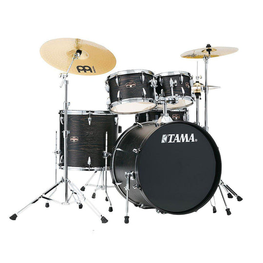 Tama Imperialstar 10/12/16/22/5x14 5pc. Drum Kit Black Oak Wrap w/Hardware & Cymbals Drums and Percussion / Acoustic Drums / Full Acoustic Kits