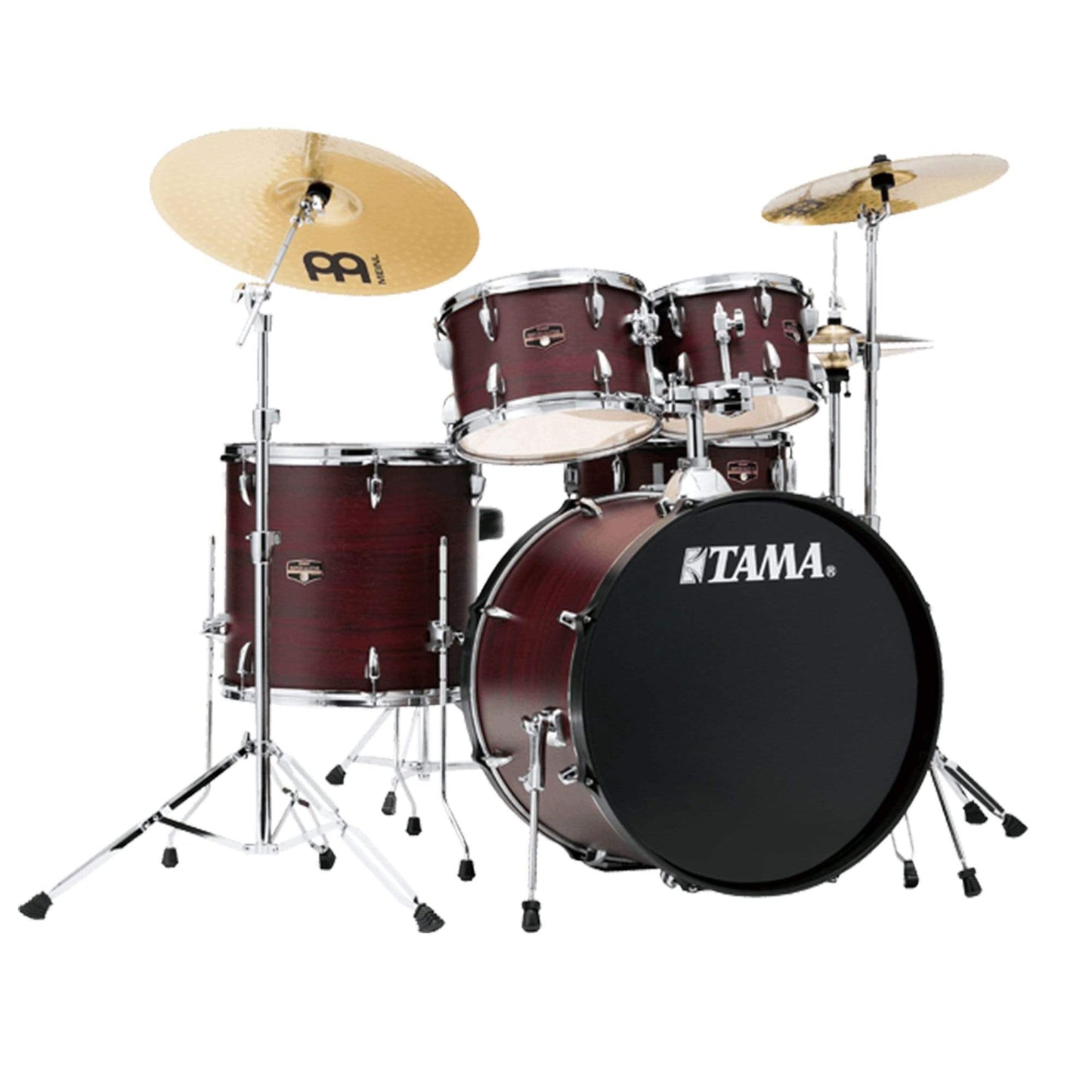 Tama Imperialstar 10/12/16/22/5x14 5pc. Drum Kit Burgundy Walnut Wrap w/Hardware & Cymbals Drums and Percussion / Acoustic Drums / Full Acoustic Kits
