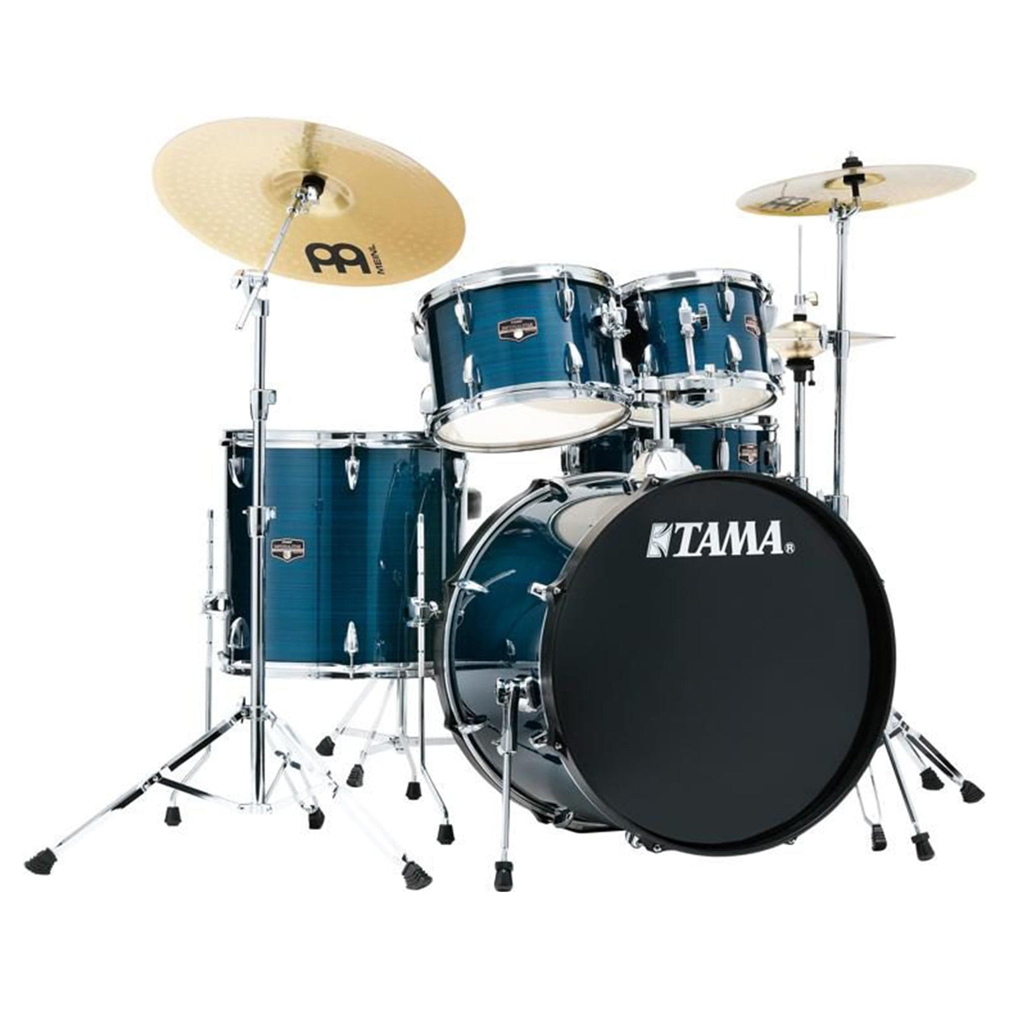 Tama Imperialstar 10/12/16/22/5x14 5pc. Drum Kit Hairline Blue w/Hardware & Cymbals Drums and Percussion / Acoustic Drums / Full Acoustic Kits