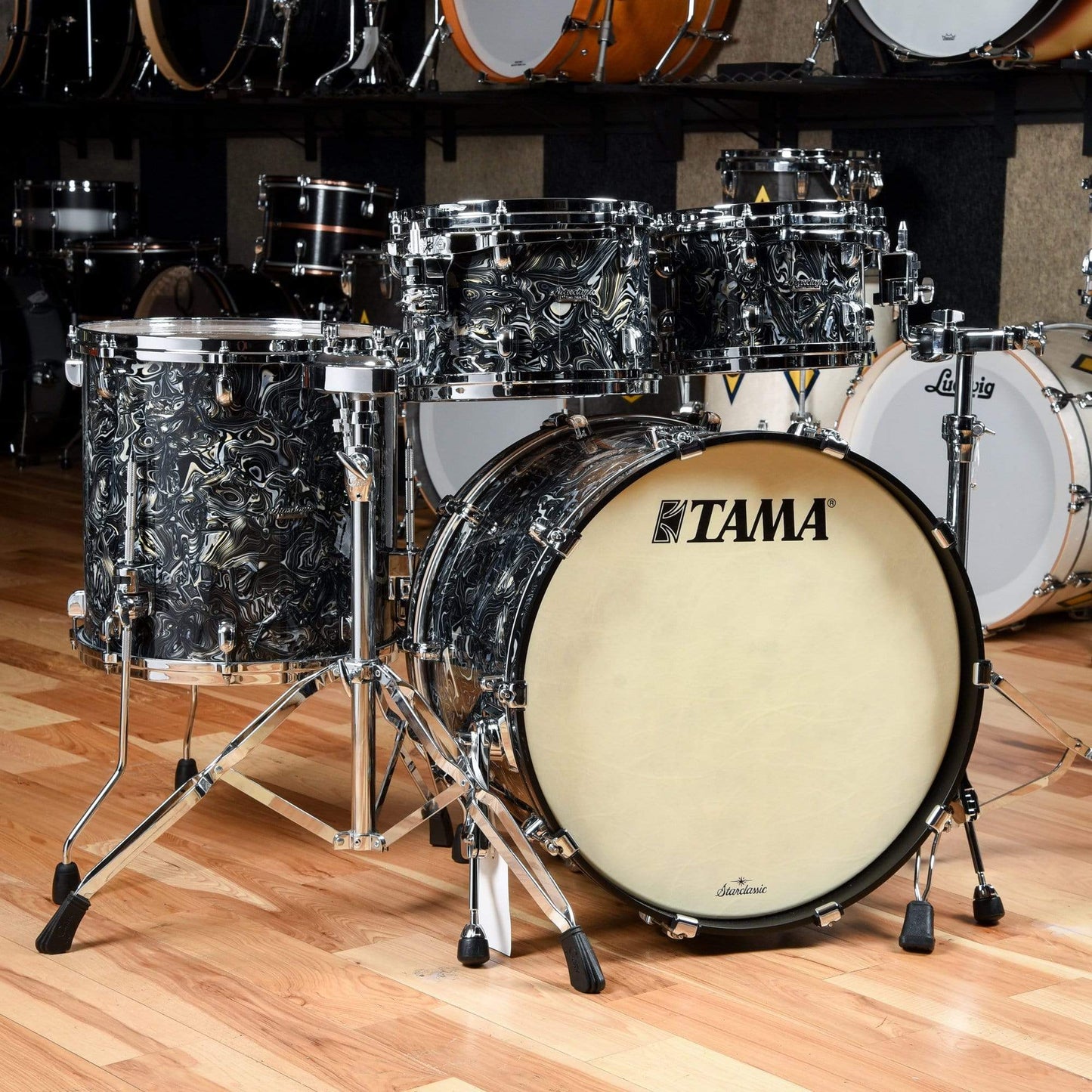 Tama Starclassic 10/12/16/22 4pc. Maple Drum Kit Charcoal Swirl Drums and Percussion / Acoustic Drums / Full Acoustic Kits