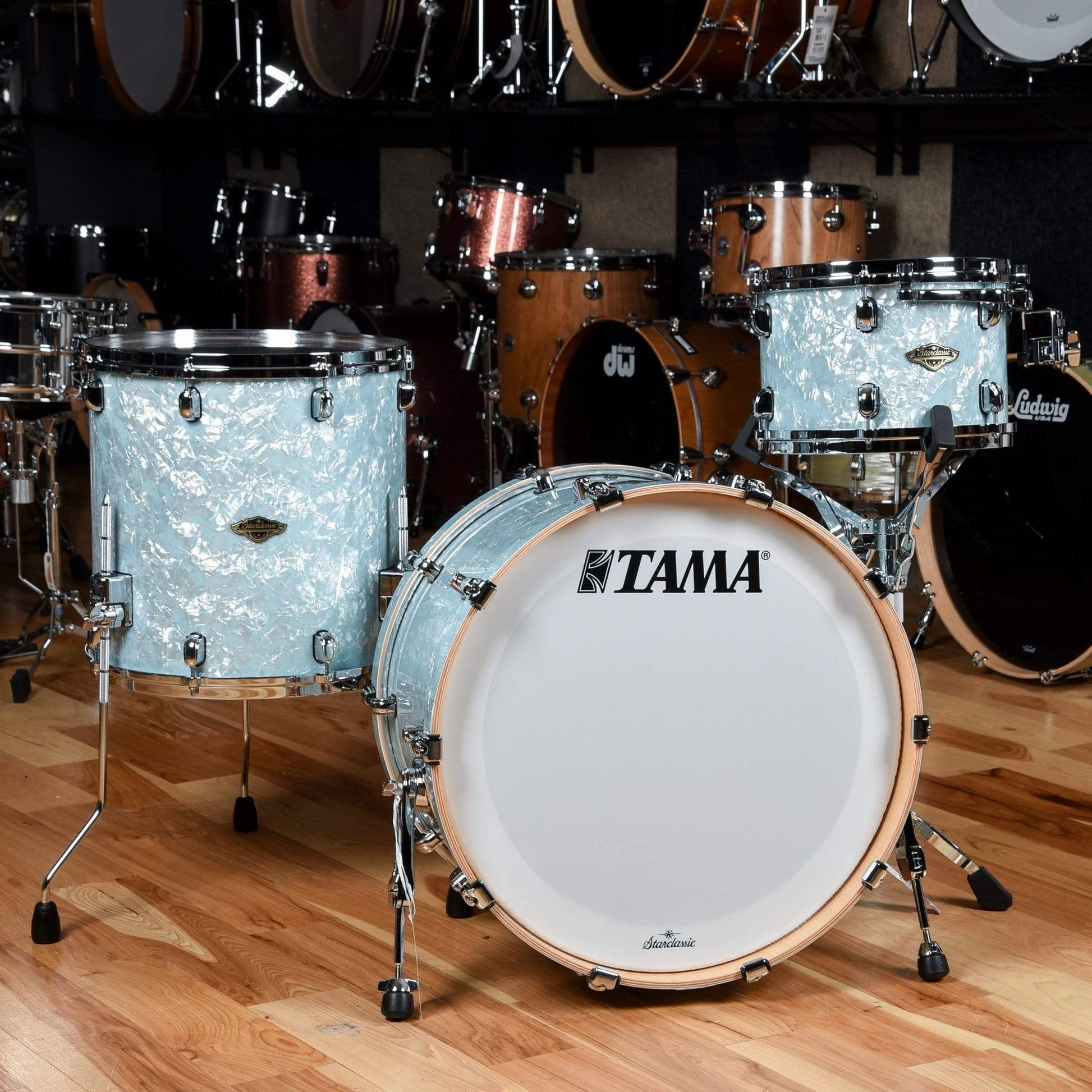Tama Starclassic 12/16/22 3pc Walnut/Birch Drum Kit Ice Blue Pearl Drums and Percussion / Acoustic Drums / Full Acoustic Kits
