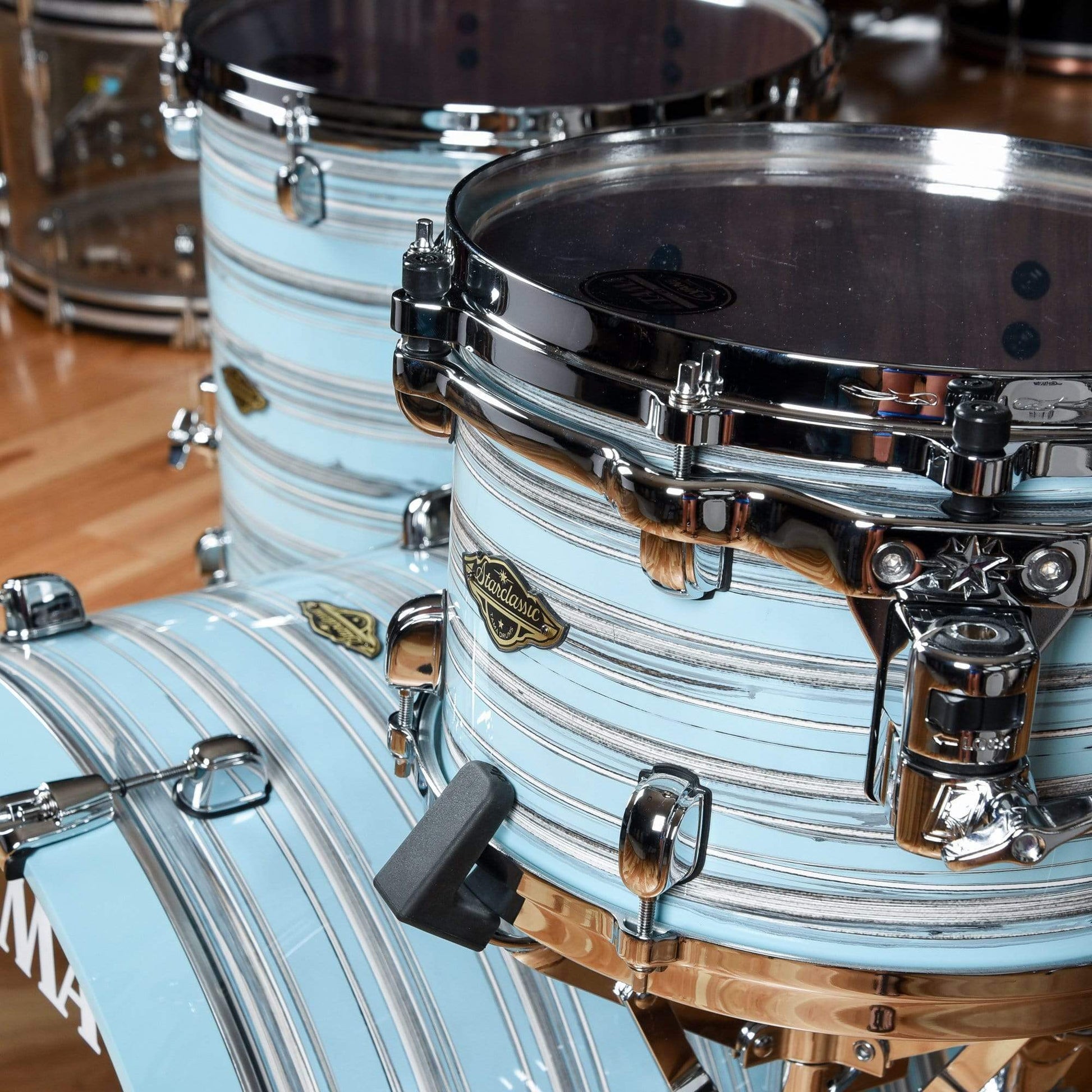 Tama Starclassic 12/16/22 3pc. Walnut/Birch Drum Kit Lacquer Arctic Blue Oyster Drums and Percussion / Acoustic Drums / Full Acoustic Kits