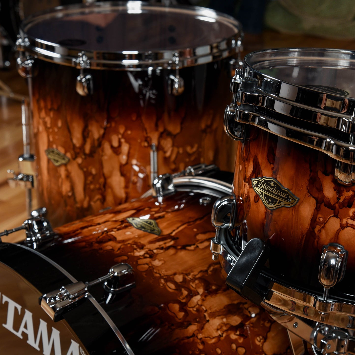 Tama Starclassic 12/16/22 3pc. Walnut/Birch Drum Kit Molten Brown Burst Drums and Percussion / Acoustic Drums / Full Acoustic Kits