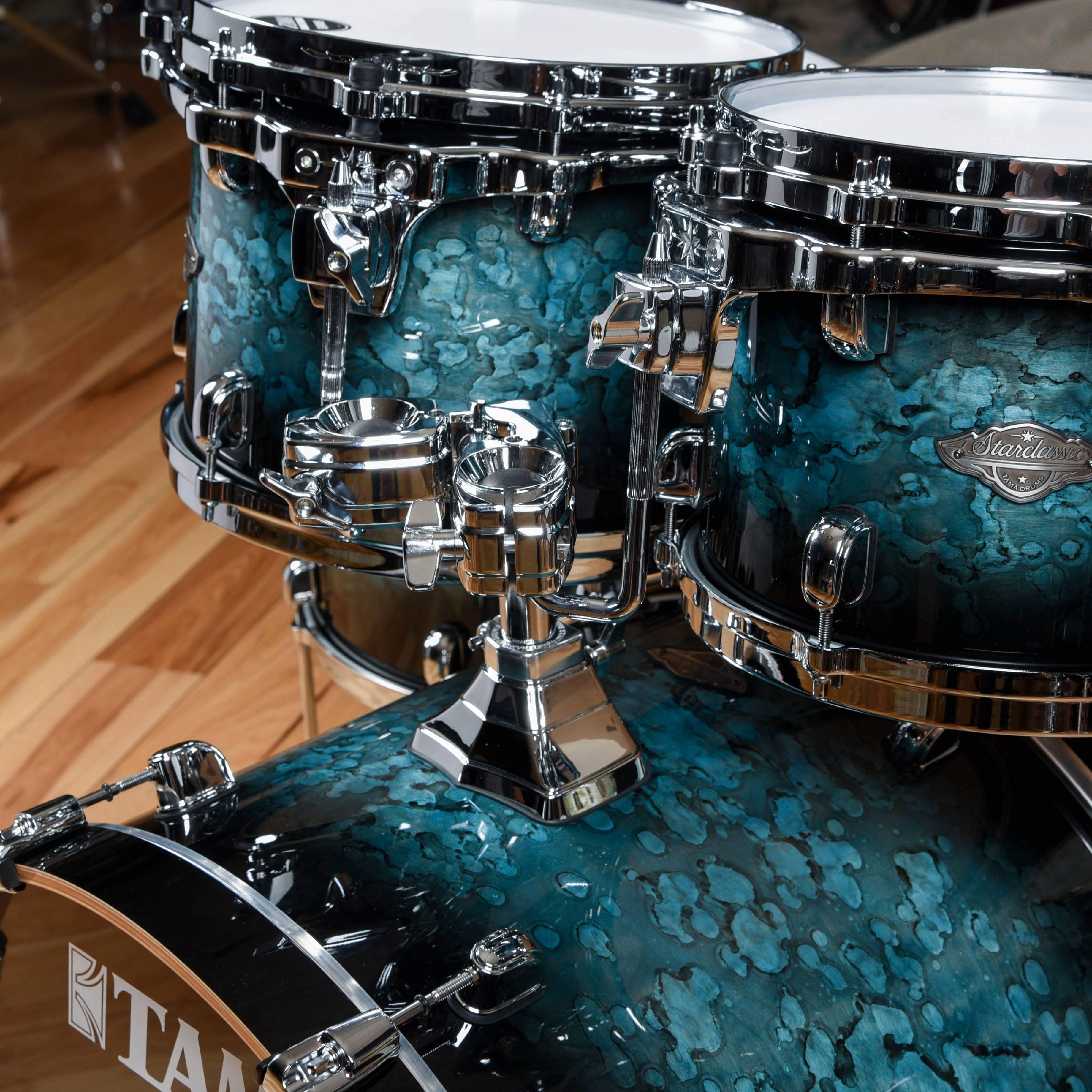 Tama Starclassic Performer 10/12/16/22 4pc. Drum Kit Molten Steel Blue Burst Drums and Percussion / Acoustic Drums / Full Acoustic Kits