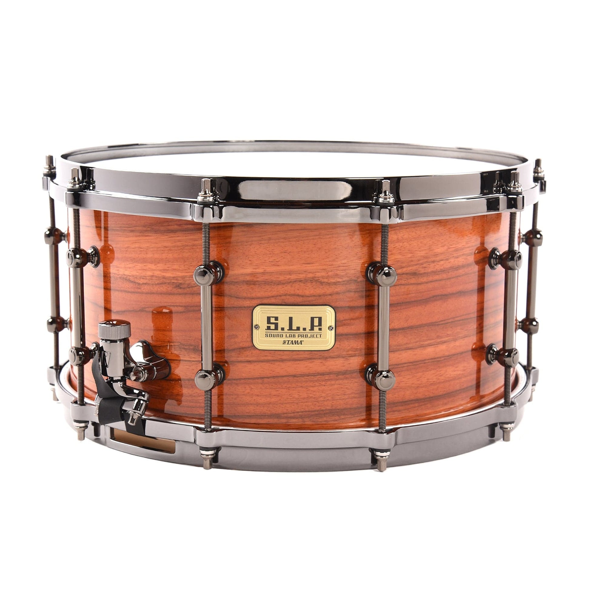 Tama 7x14 S.L.P. G-Maple Snare Drum Gloss Tangerine Zebrawood Drums and Percussion / Acoustic Drums / Snare