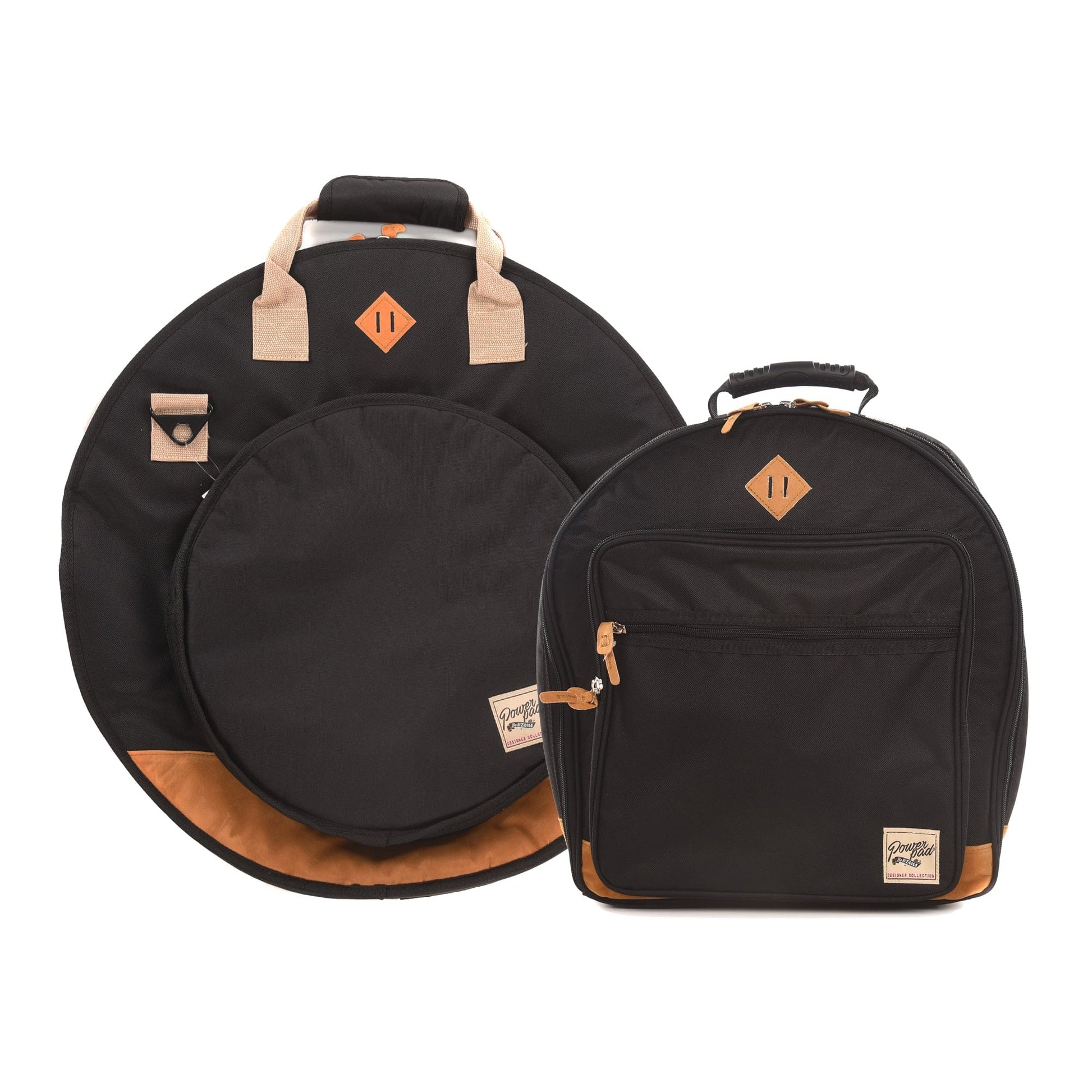 Tama 22" Powerpad Designer Cymbal Bag and 6.5x14 Snare Drum Bag Black Bundle Drums and Percussion / Parts and Accessories / Cases and Bags