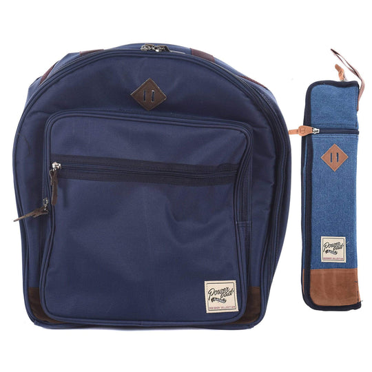 Tama Powerpad Designer 6.5x14 Snare Drum Bag and Compact Stick Bag Navy Blue Bundle Drums and Percussion / Parts and Accessories / Cases and Bags