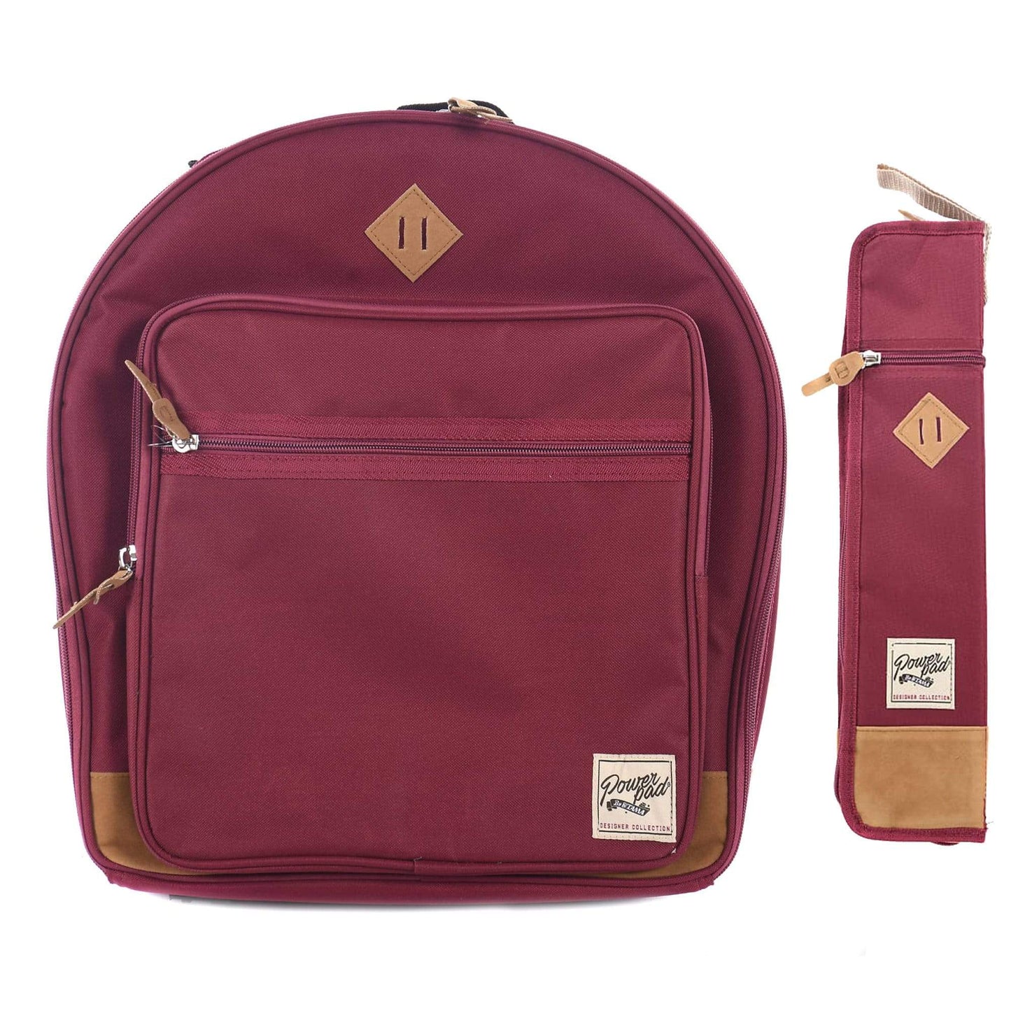 Tama Powerpad Designer 6.5x14 Snare Drum Bag and Compact Stick Bag Wine Red Bundle Drums and Percussion / Parts and Accessories / Cases and Bags