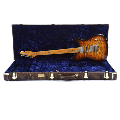 Tausch 665 Raw Deluxe Figured Maple Aged Antique Sunburst w/Tauschbuckers & Middle Single Coil Electric Guitars / Solid Body