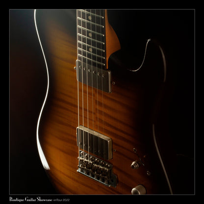 Tausch Guitars 665 RAW DeLuxe Lemon-Chocolate Burst w/Chambered Pearwood Body