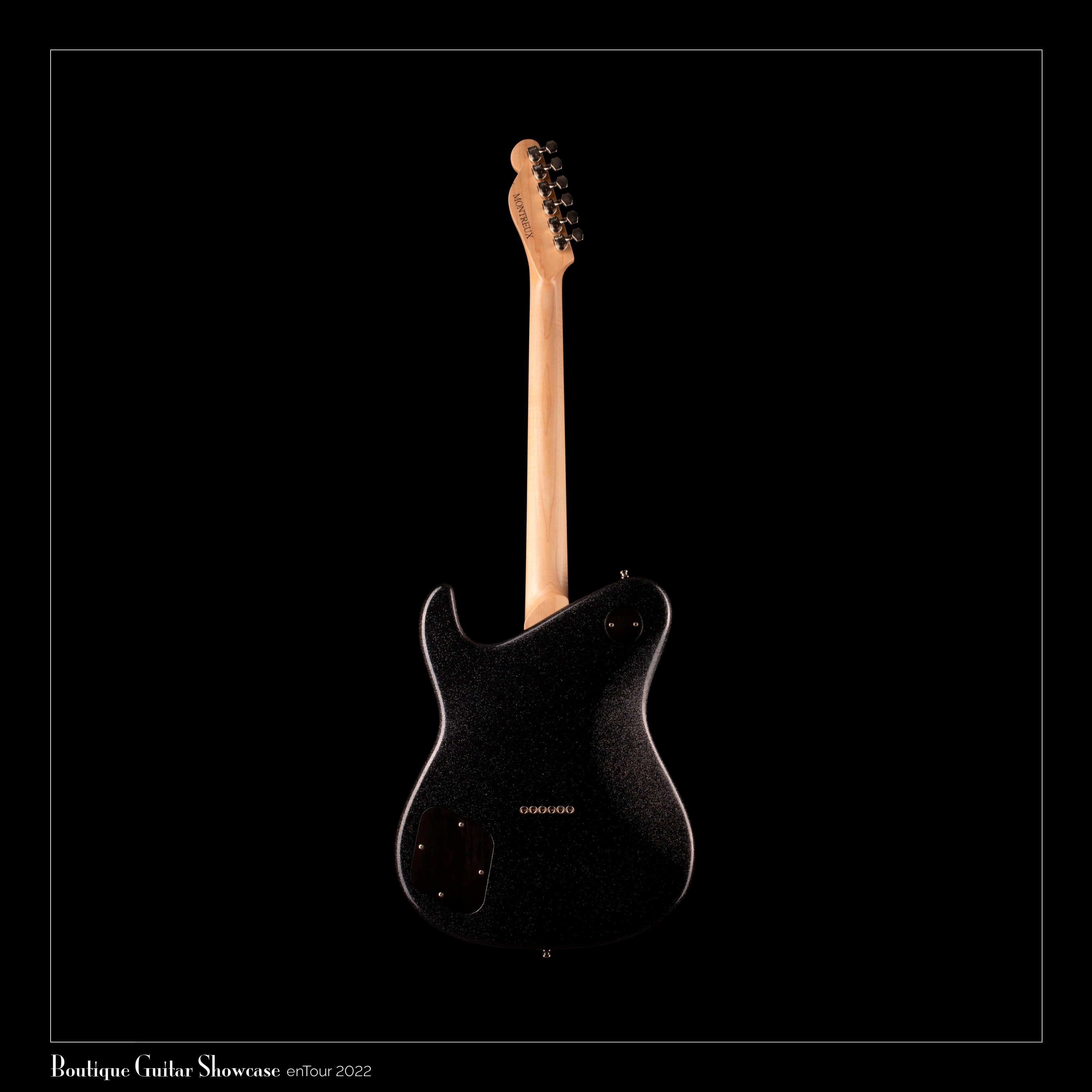 Tausch Guitars Montreux Charcoal Sparkle w/Solid Chestnut Body