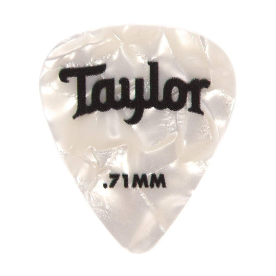 Taylor Celluloid 351 Picks White Pearl 0.71mm 2 Pack (24) Bundle Accessories / Picks