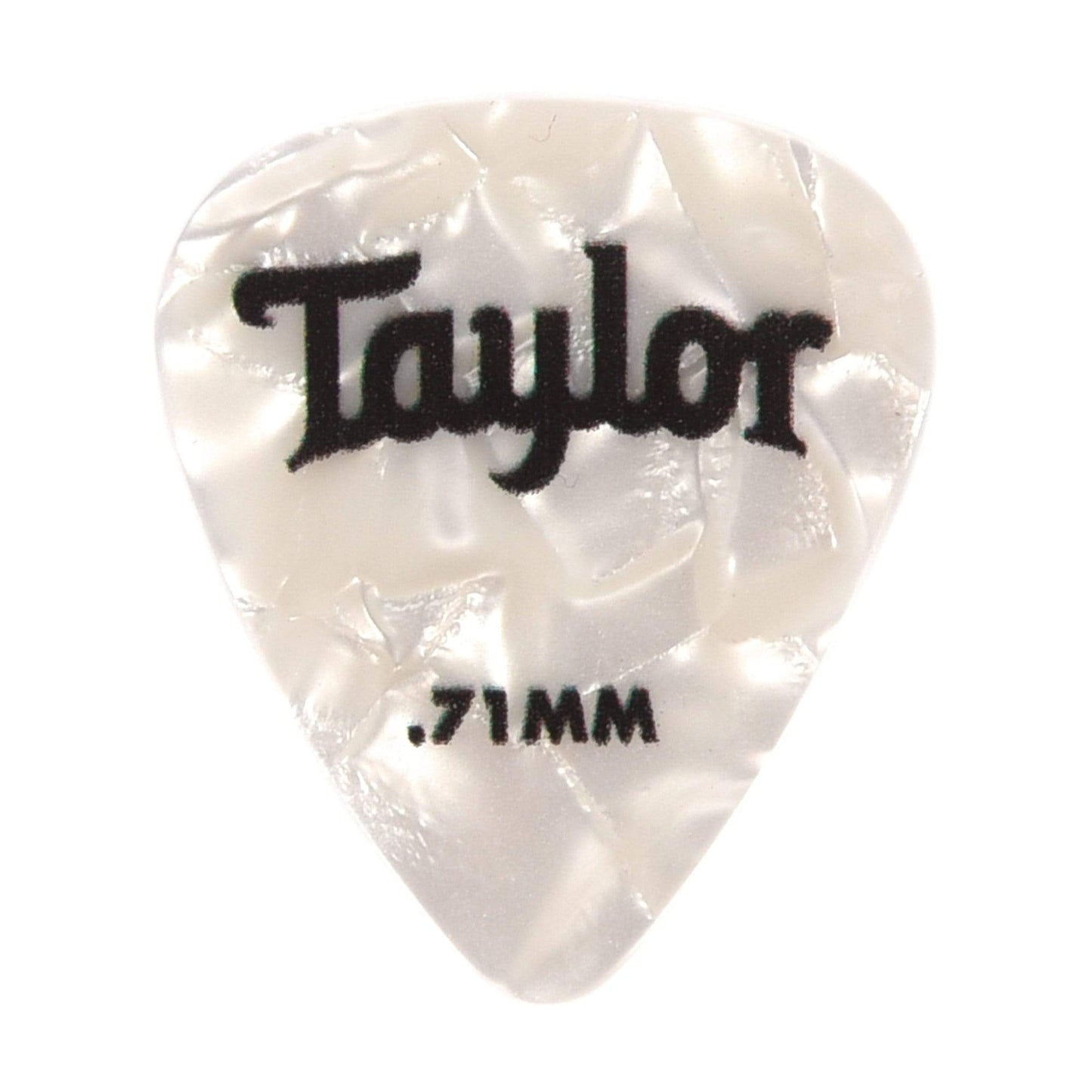 Taylor Celluloid 351 Picks White Pearl 0.71mm 3 Pack (36) Bundle Accessories / Picks